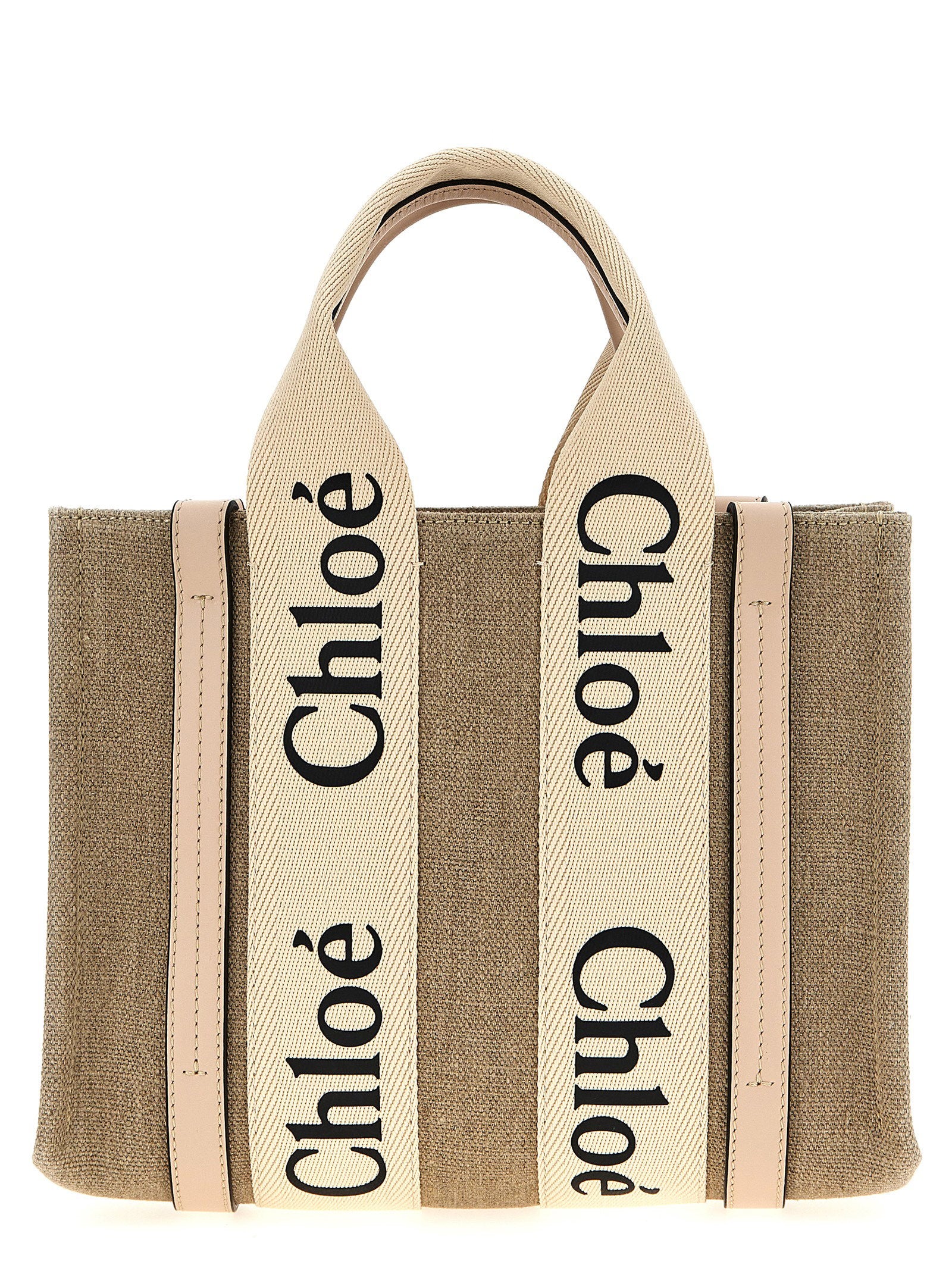Chloé Woody Small Handbag – 100% linen