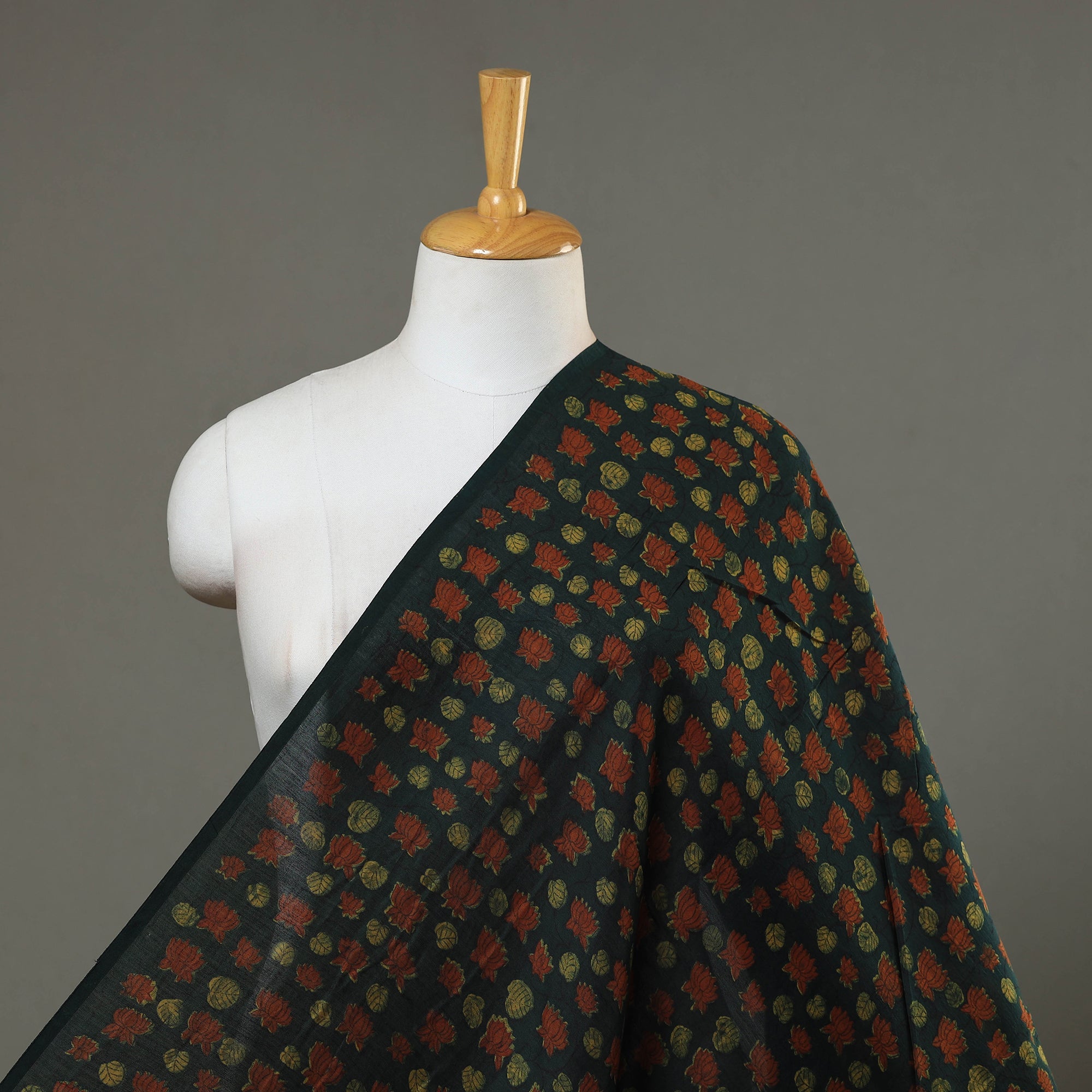 HAVELI CHRONICLES Natural Dyed Chanderi Silk Akola Print Fabric 05