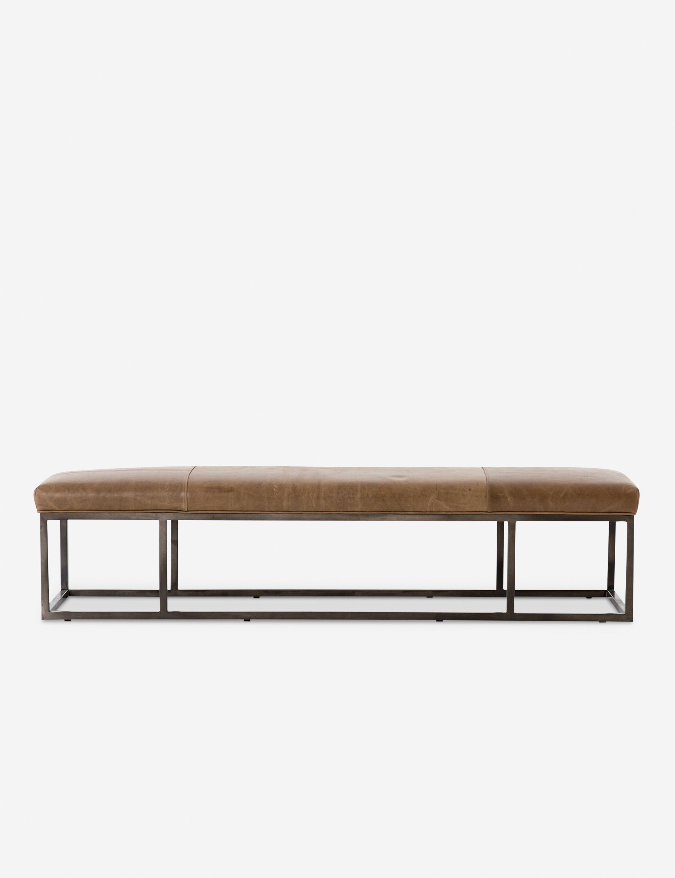 Lulu and Georgia Kabina Leather Bench - view 2