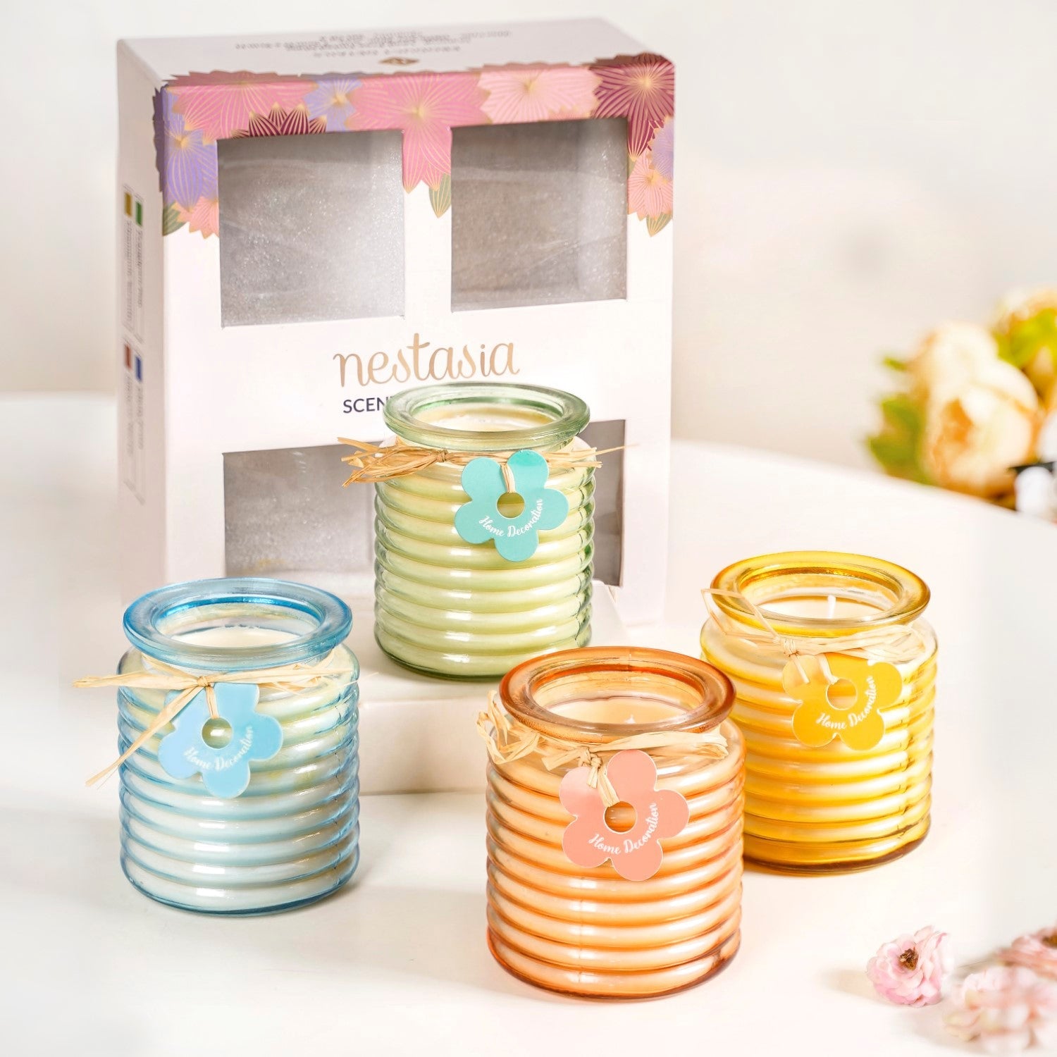 Nestasia Aromas Of Nature Scented Candle Gift Set Of 4 - view 3