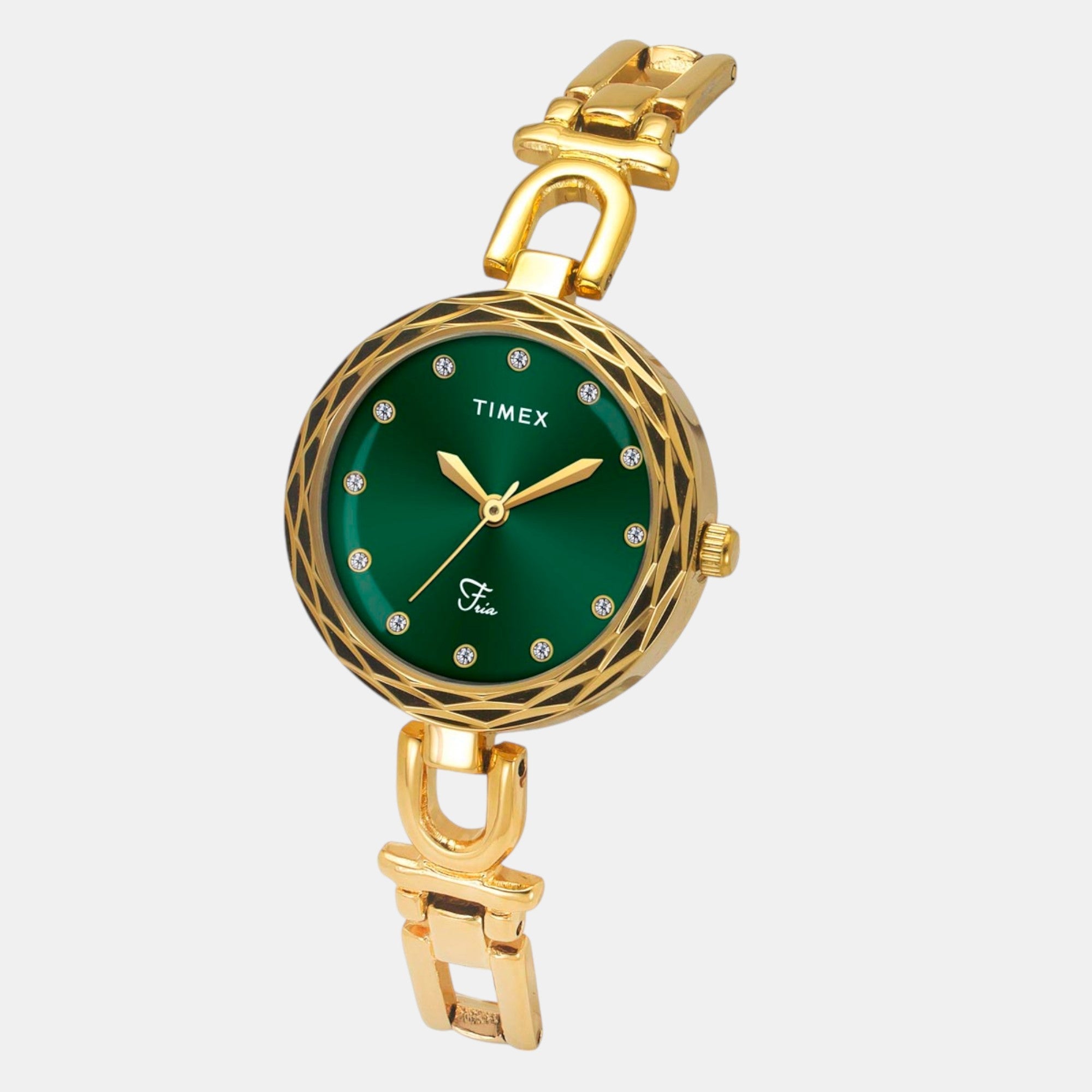 Timex Fria Women Quartz Green Dial Analog Brass Watch TWEL19900 - view 2