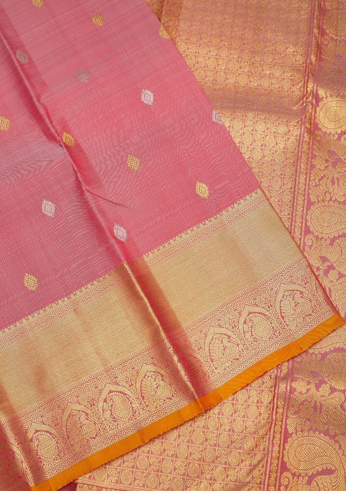Koskii Light Brown Zariwork Pure Silk Saree – Women's - view 4