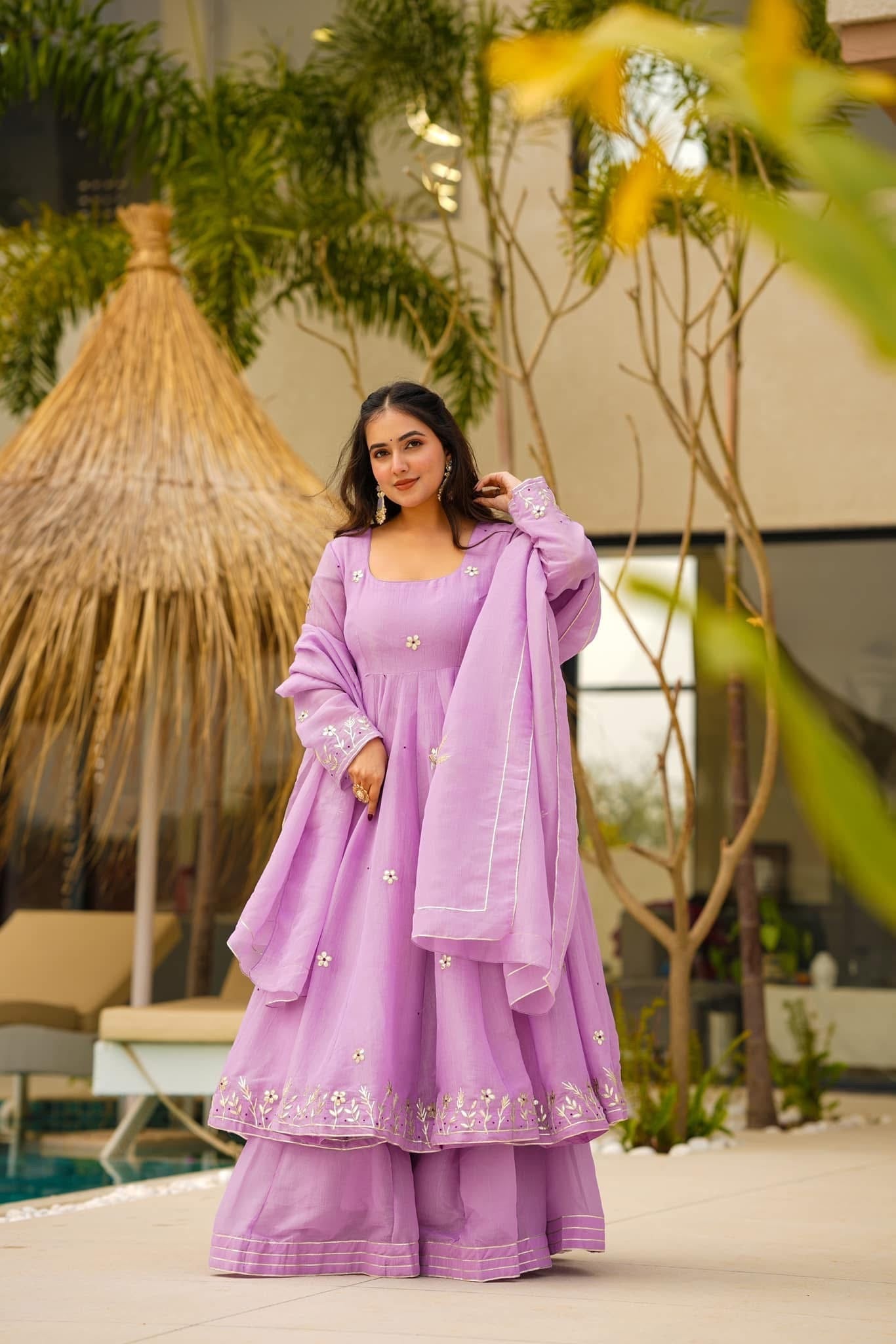Idaho0 Wisteria new purple silk set
