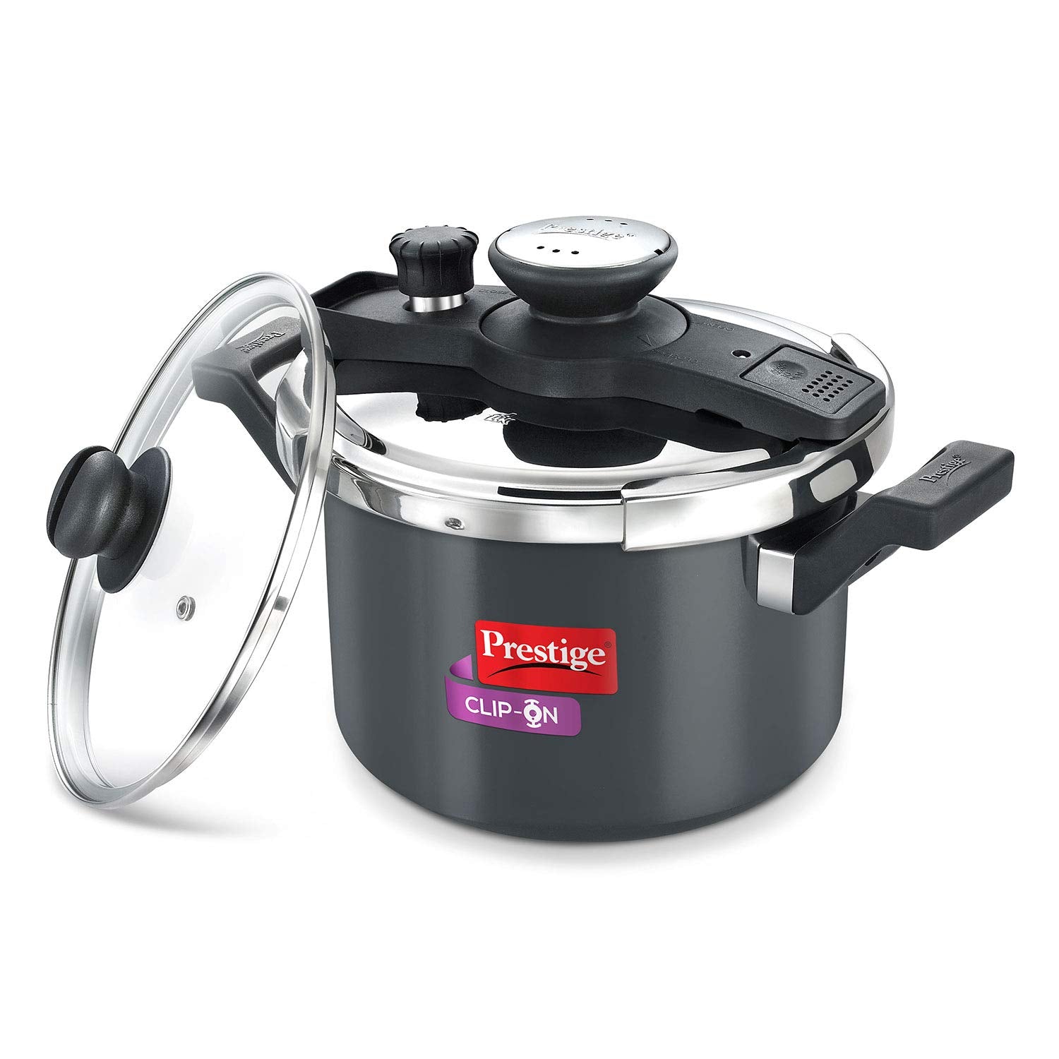 Prestige Clip-on Mini Hard Anodised Aluminium Pressure Cookers - view 6