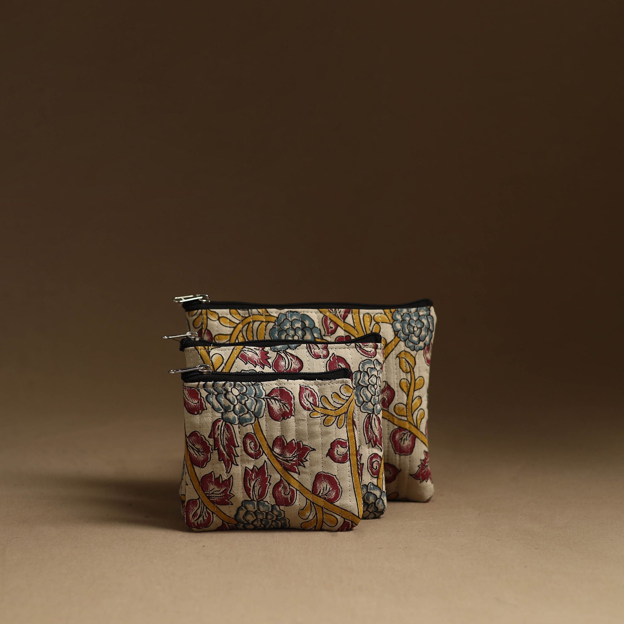 NOORI BAZAR Beige - Handmade Multipurpose Utility Pouches (Set of 3) 38