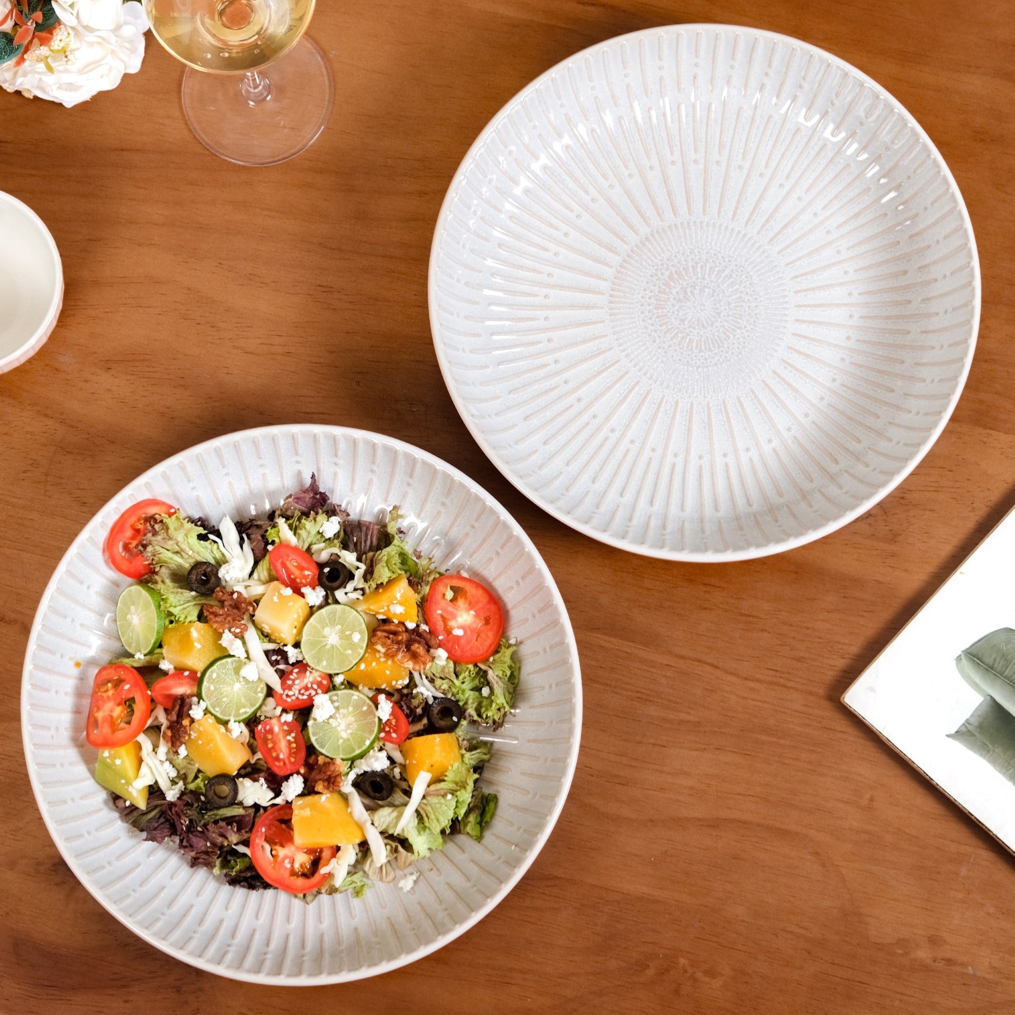 Nestasia Set Of 2 Chic Ceramic Large Buddha Bowls 1800ml - view 3