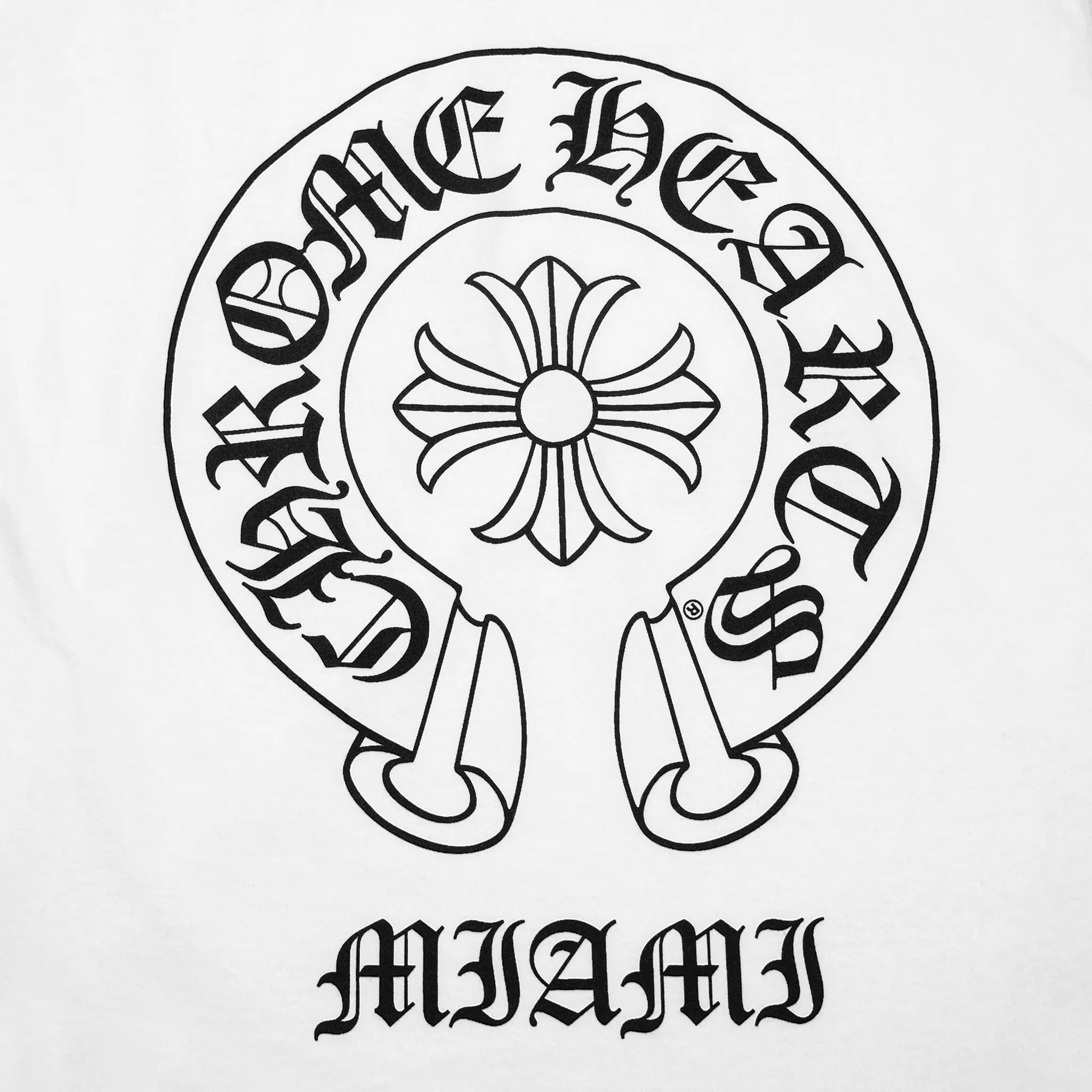 Chrome Hearts Horse Shoe Pocket Miami Exclusive White T-Shirt - view 6
