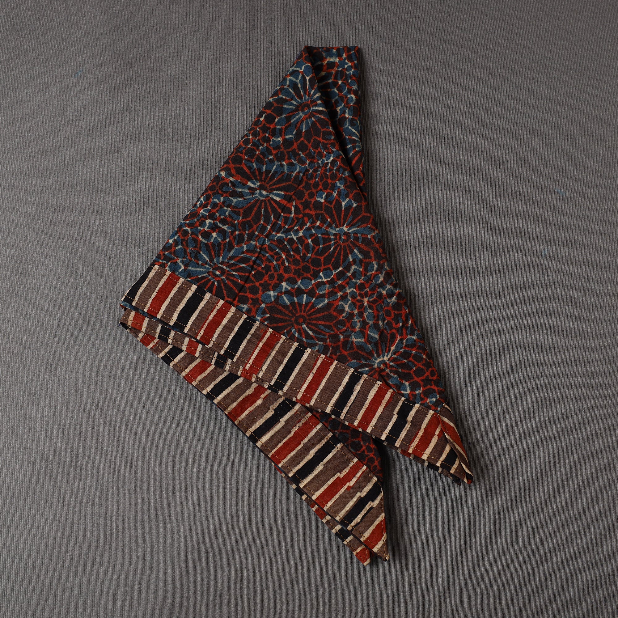 NOORI BAZAR Ajrakh Block Printed Cotton Bandana