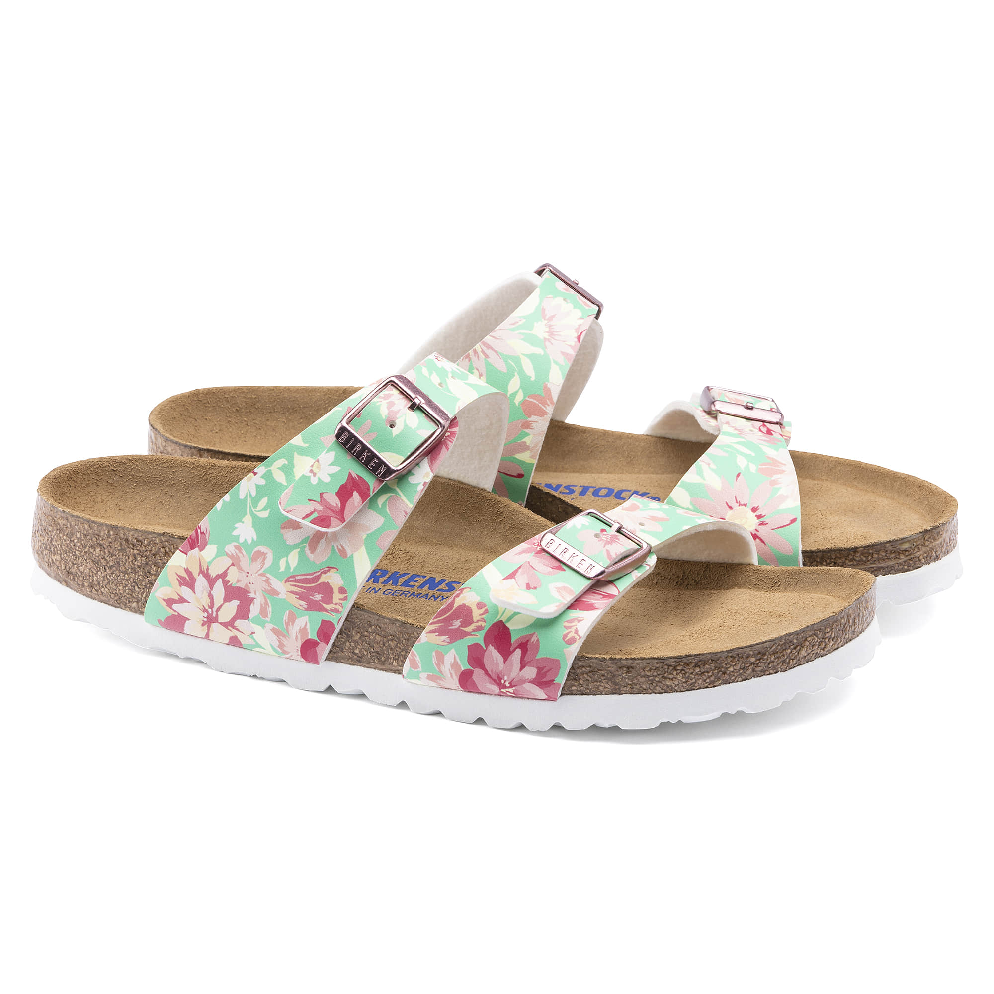 Birkenstock Sydney Soft Footbed Birko-Flor – Green Green/Supernatural Flower Emerald - view 4