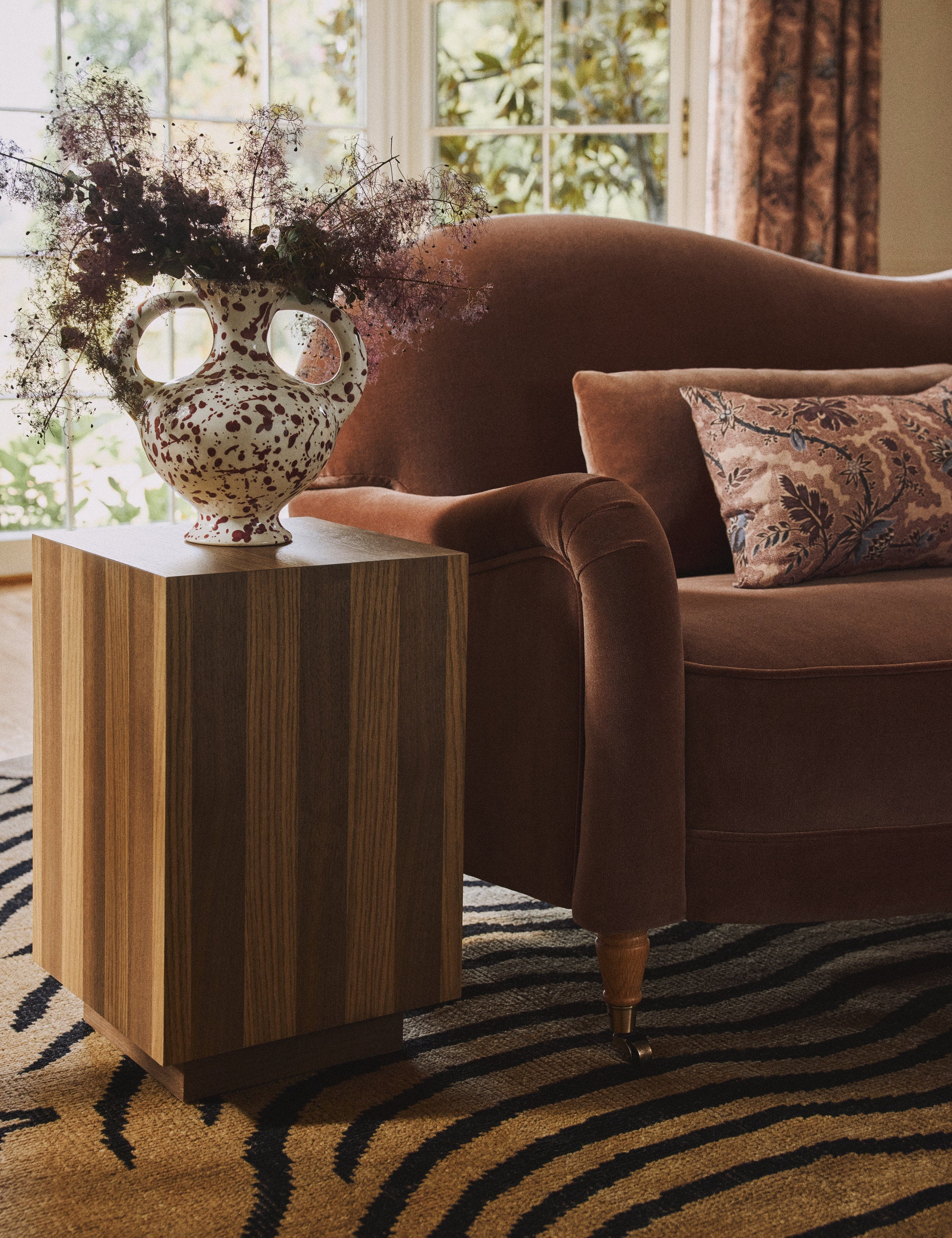 Lulu and Georgia Winston Side Table – Natural Stripe - view 2