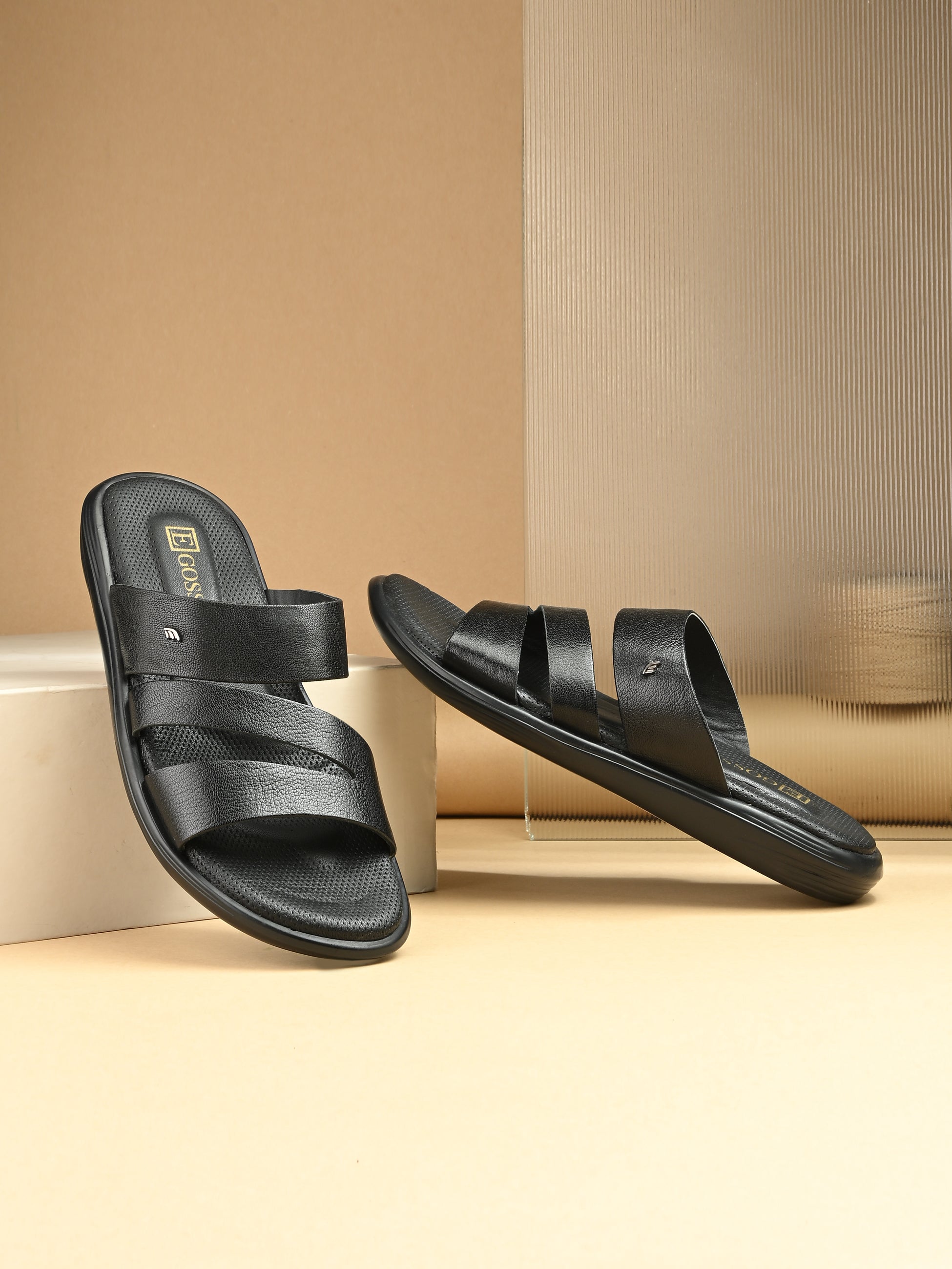 Egoss Shoes Egoss Leather Slippers For Men - view 2