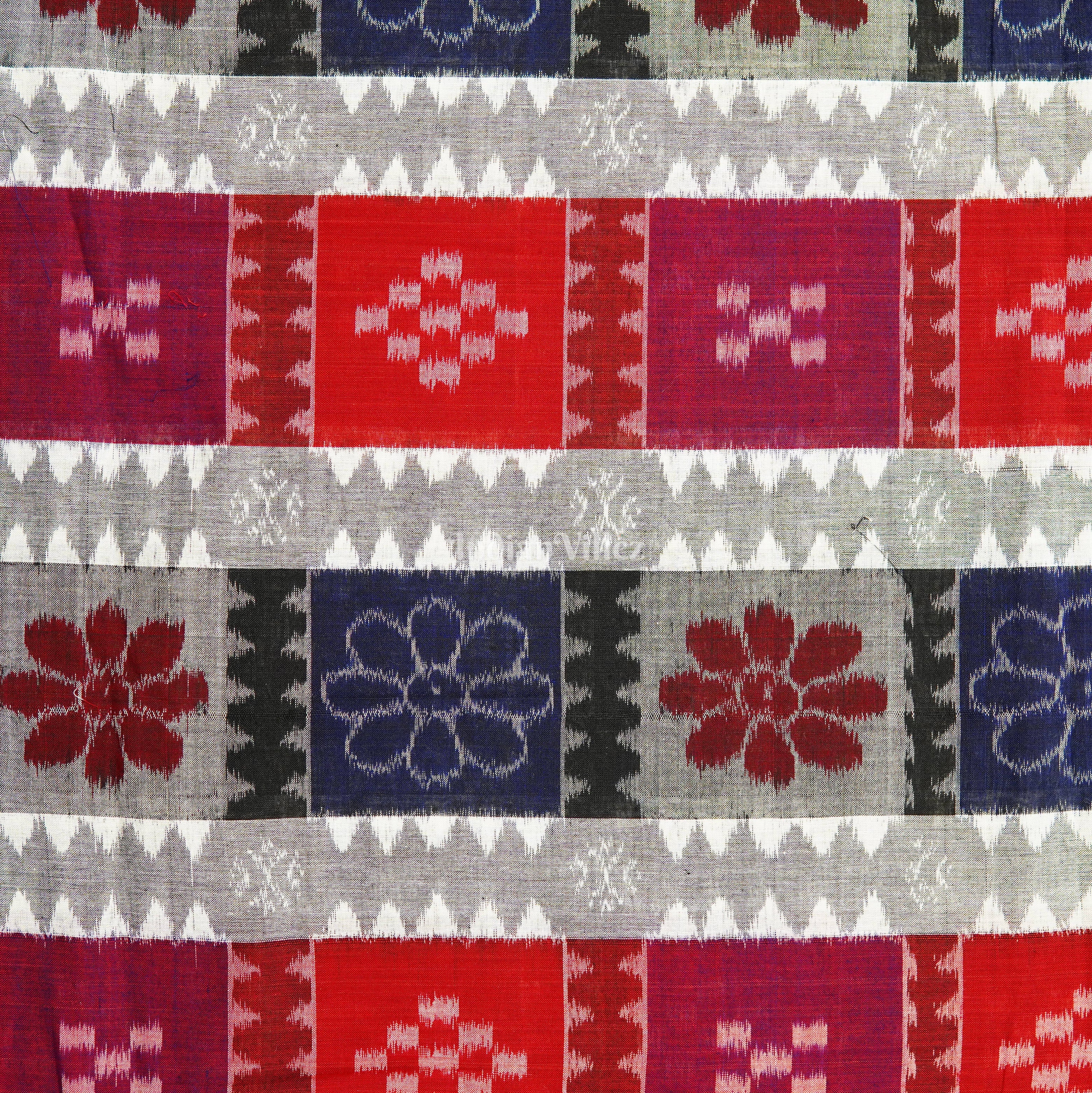 IndianVillèz Multicolor Utkalaxmi Sambalpuri Ikat Cotton Fabric - view 2