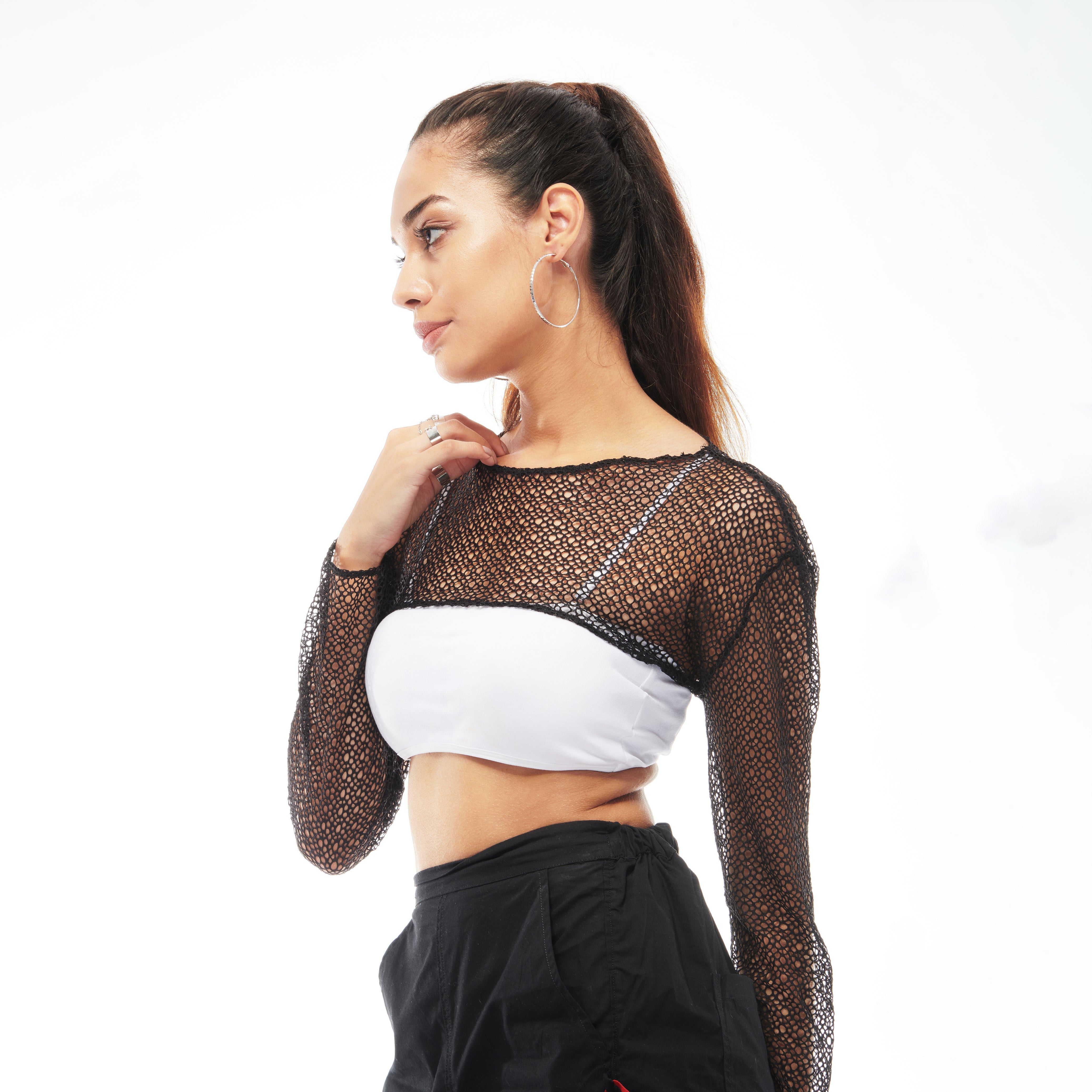 VSCO Black Crochet Sleeves - view 5