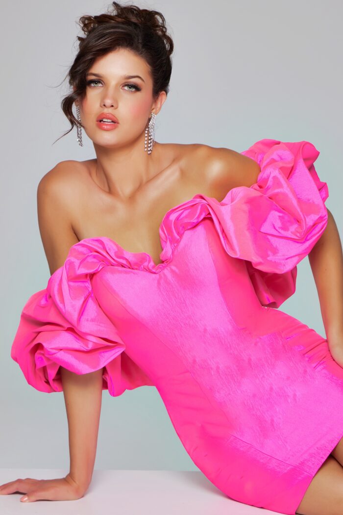 Jovani 40378 Short Homecoming Mini Ruffle Cocktail Dress - view 4