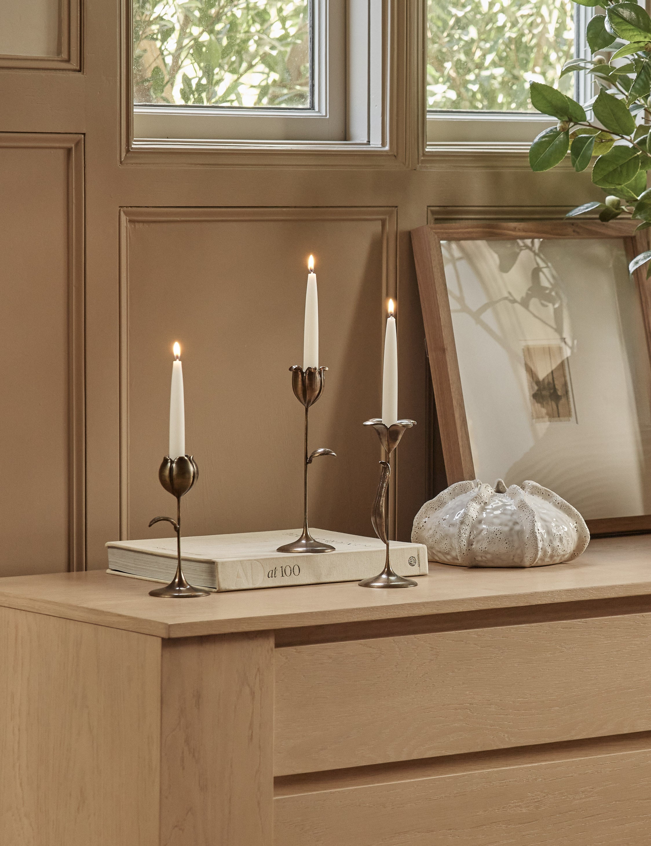 Lulu and Georgia Olivia Floral Candlesticks (Set of 3) by Sarah Sherman Samuel - view 2