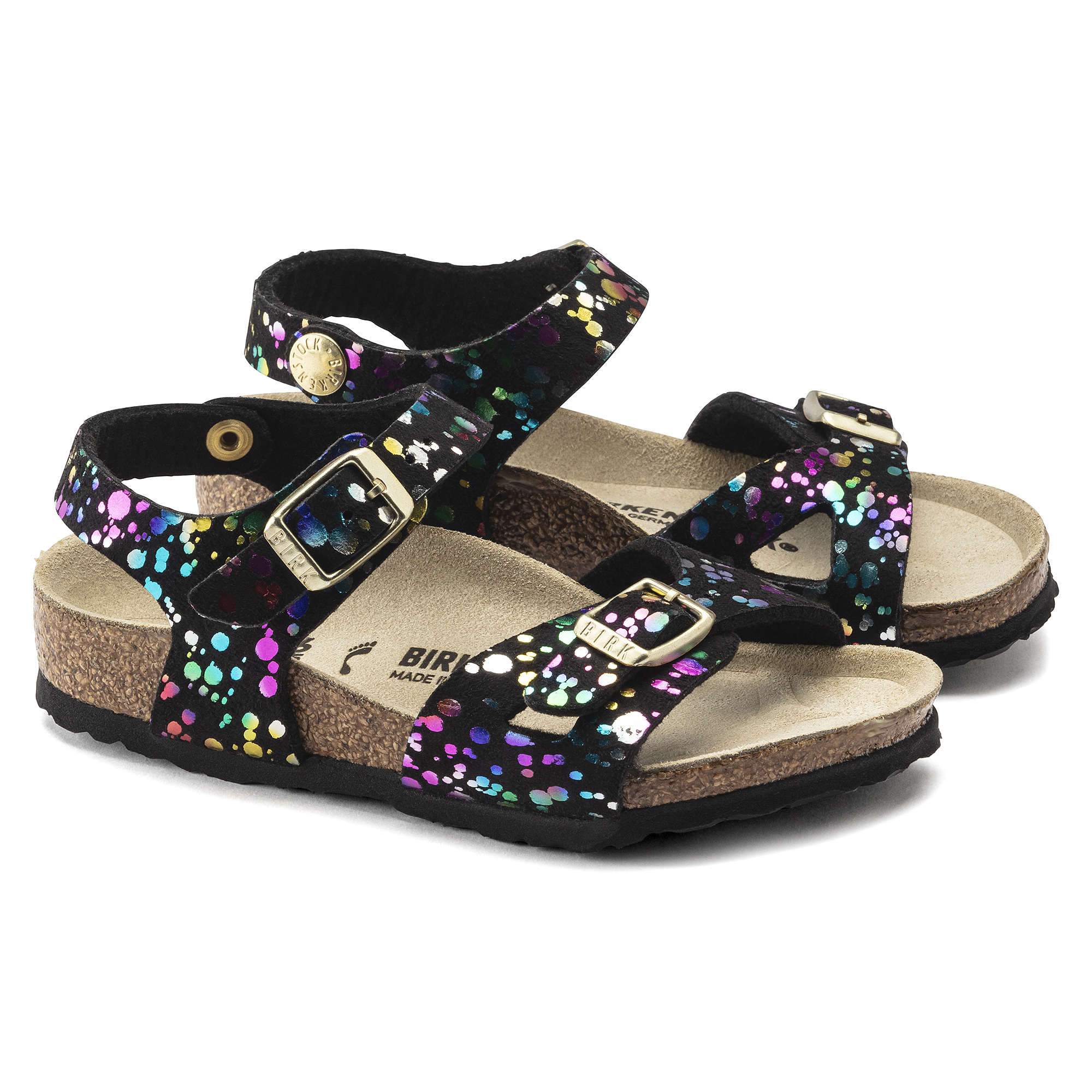 Birkenstock Rio Kids Micro Fibre – Black Black/Confetti - view 3