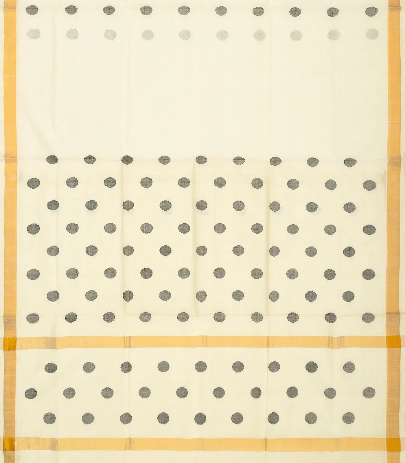 RmKV White Handloom Venkatagiri Cotton Saree With Coin Motifs - view 2