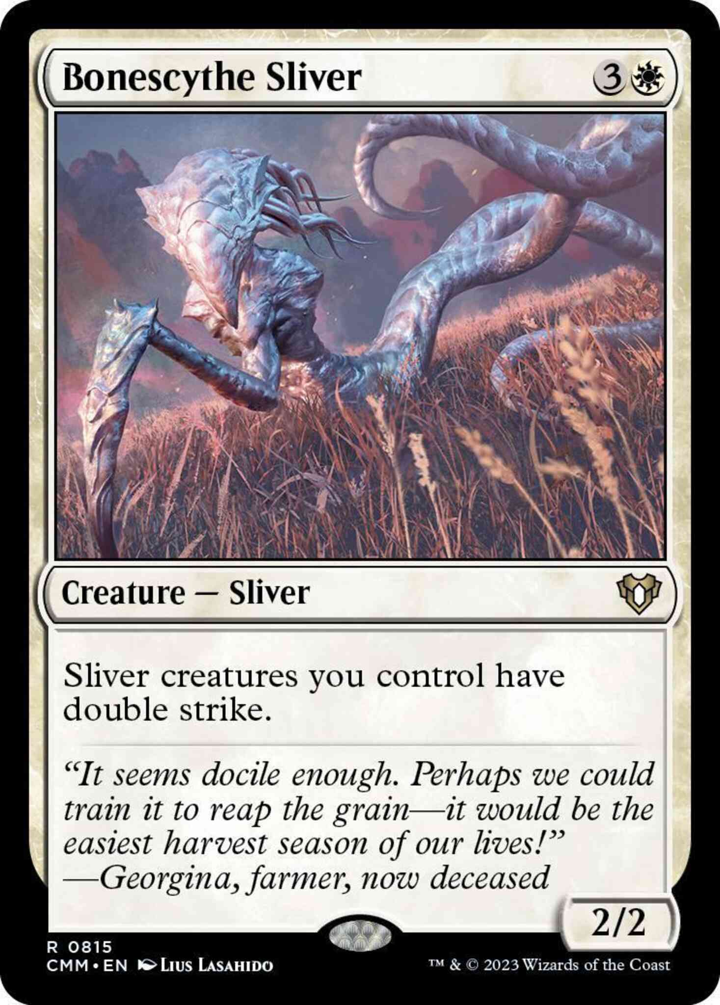 Bonescythe sliver 815 – Magic Bonescythe Sliver [815] [Commander Masters] [Non-Foil]
