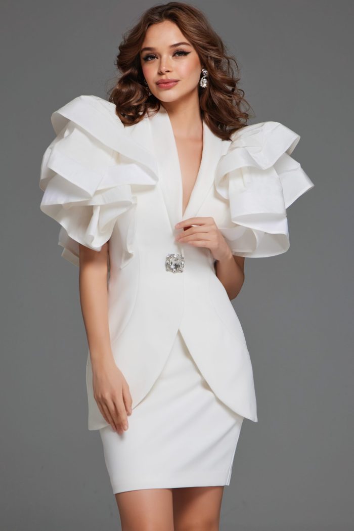 Jovani 40292 Short Two Piece Suit Cocktail Dress - view 3