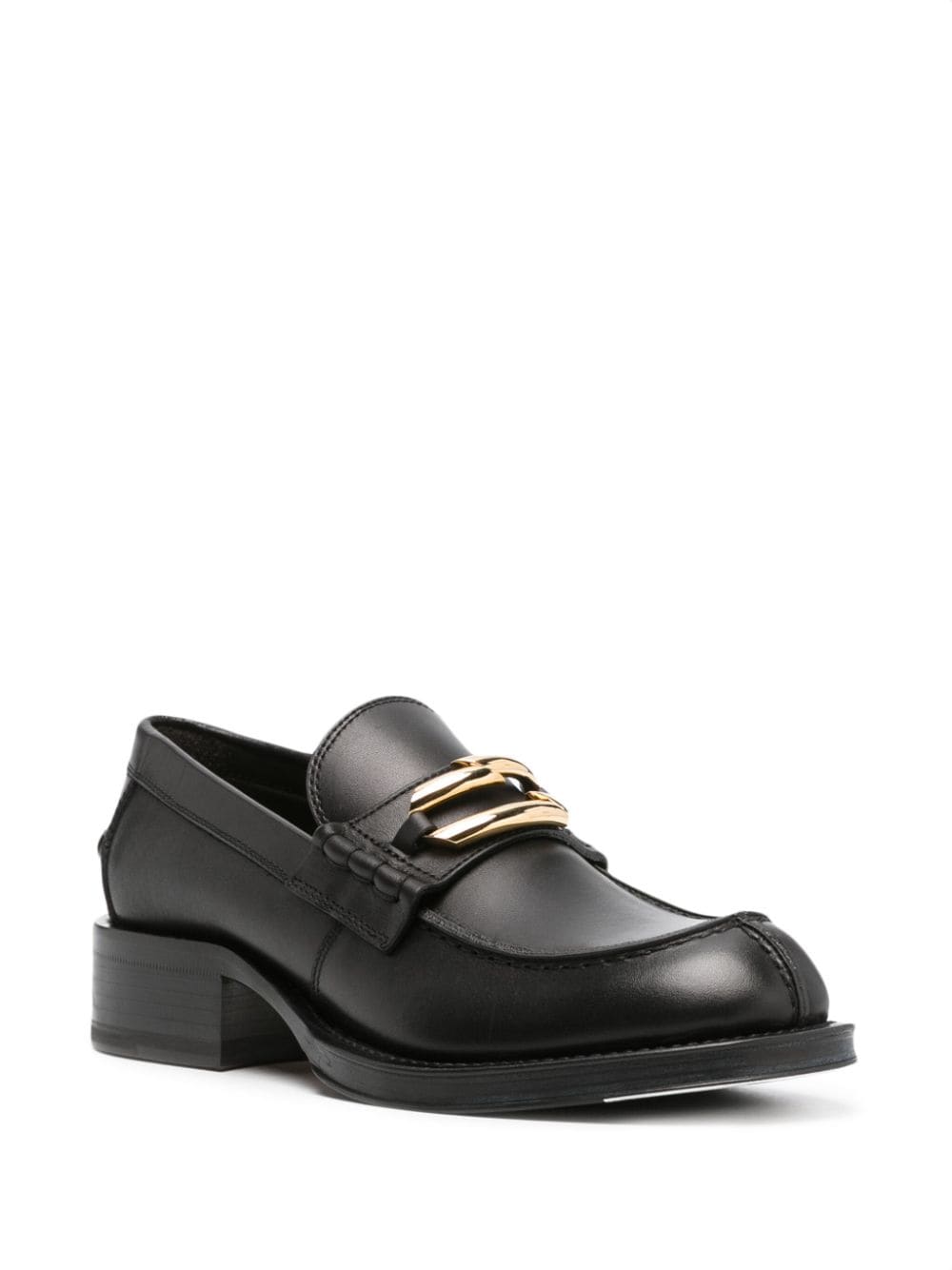 Lanvin Black Medley Leather Loafers - view 2
