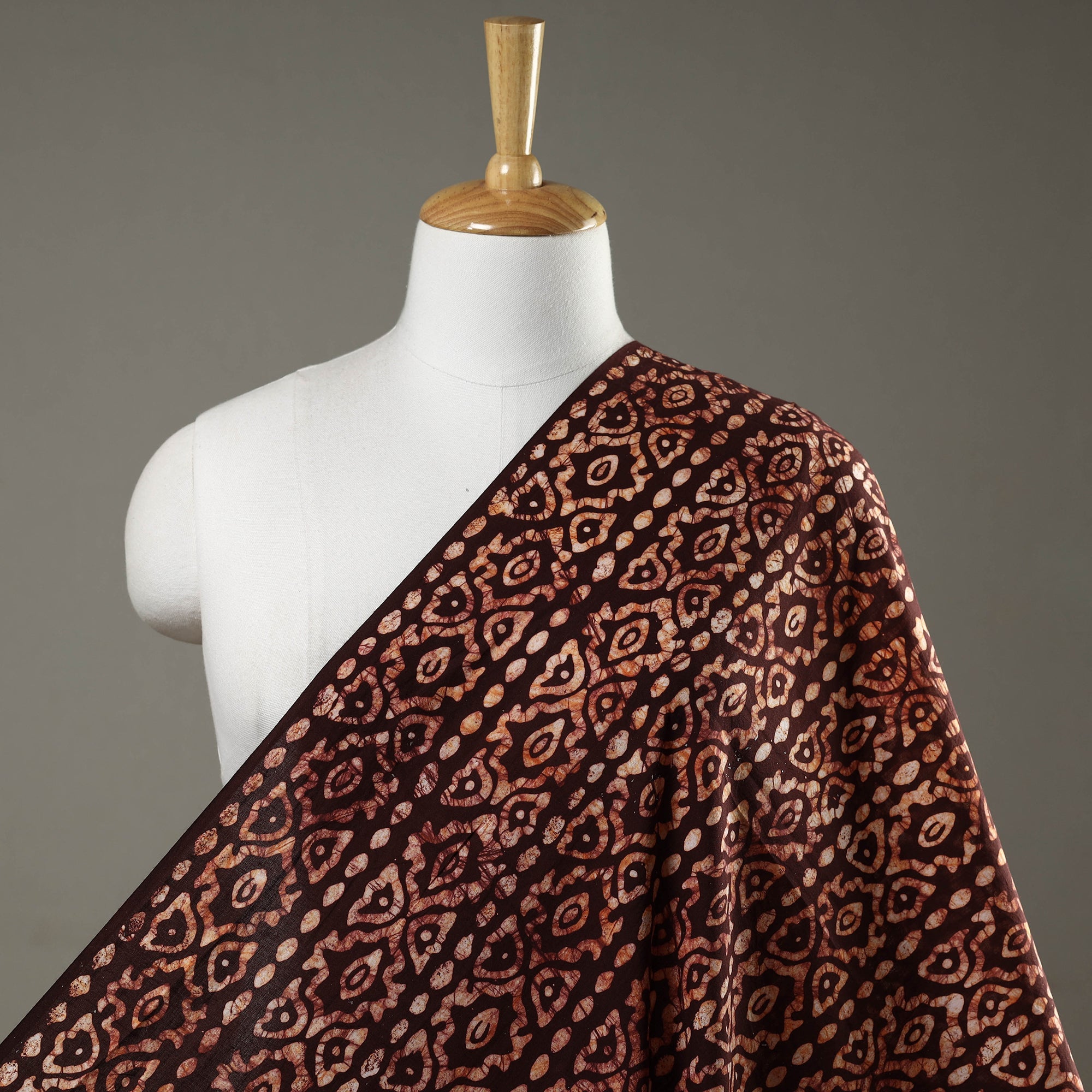BATIK BY MD. SHARIFF Brown - Hand Printed Cotton Batik Fabric