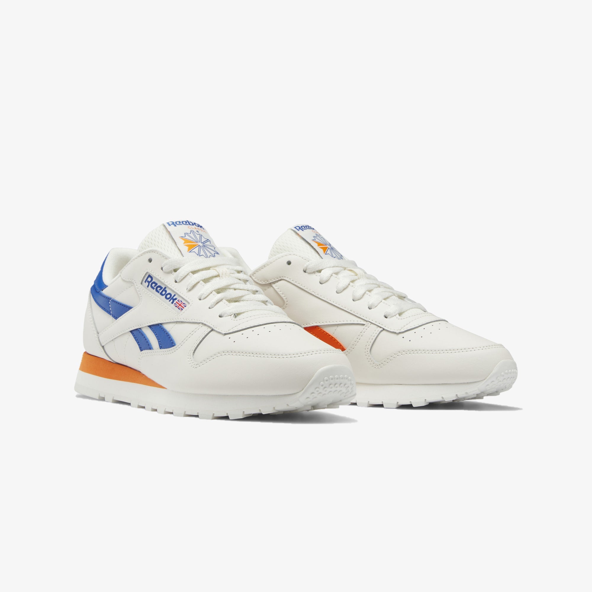 Classic leather blue – Reebok | CLASSIC LEATHER { BLUE/ORANGE