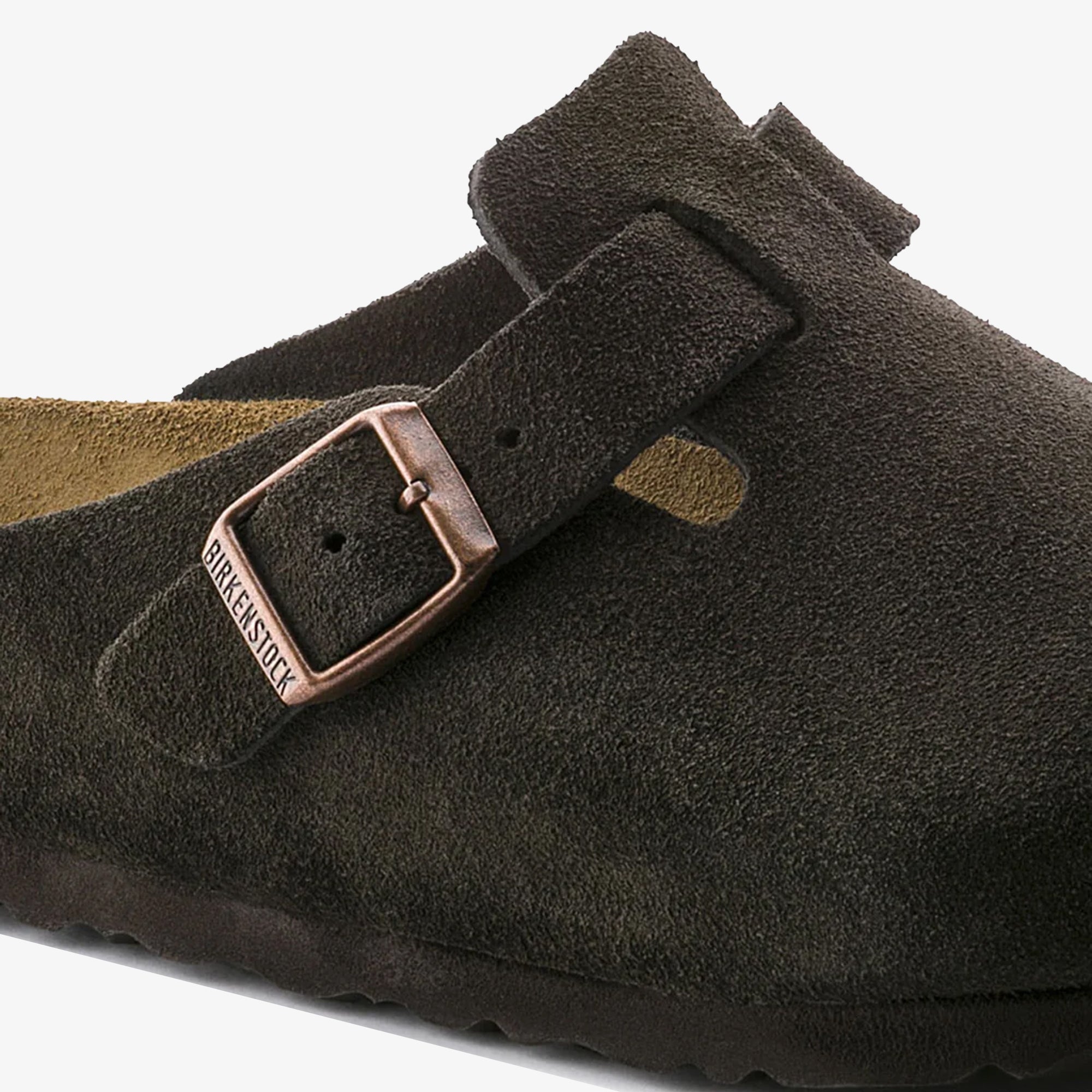 Birkenstock | BOSTON SOFT FOOTBED SUEDE LEATHER { BROWN - view 4
