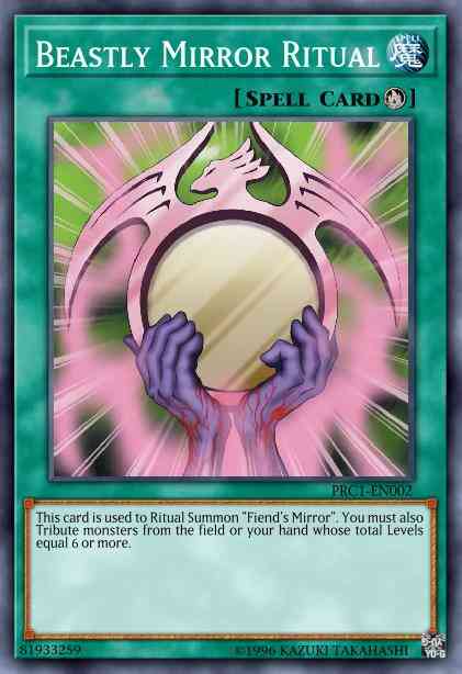 Yu-Gi-Oh! Beastly Mirror Ritual - PRC1-EN002 - Super Rare - 1st Edition