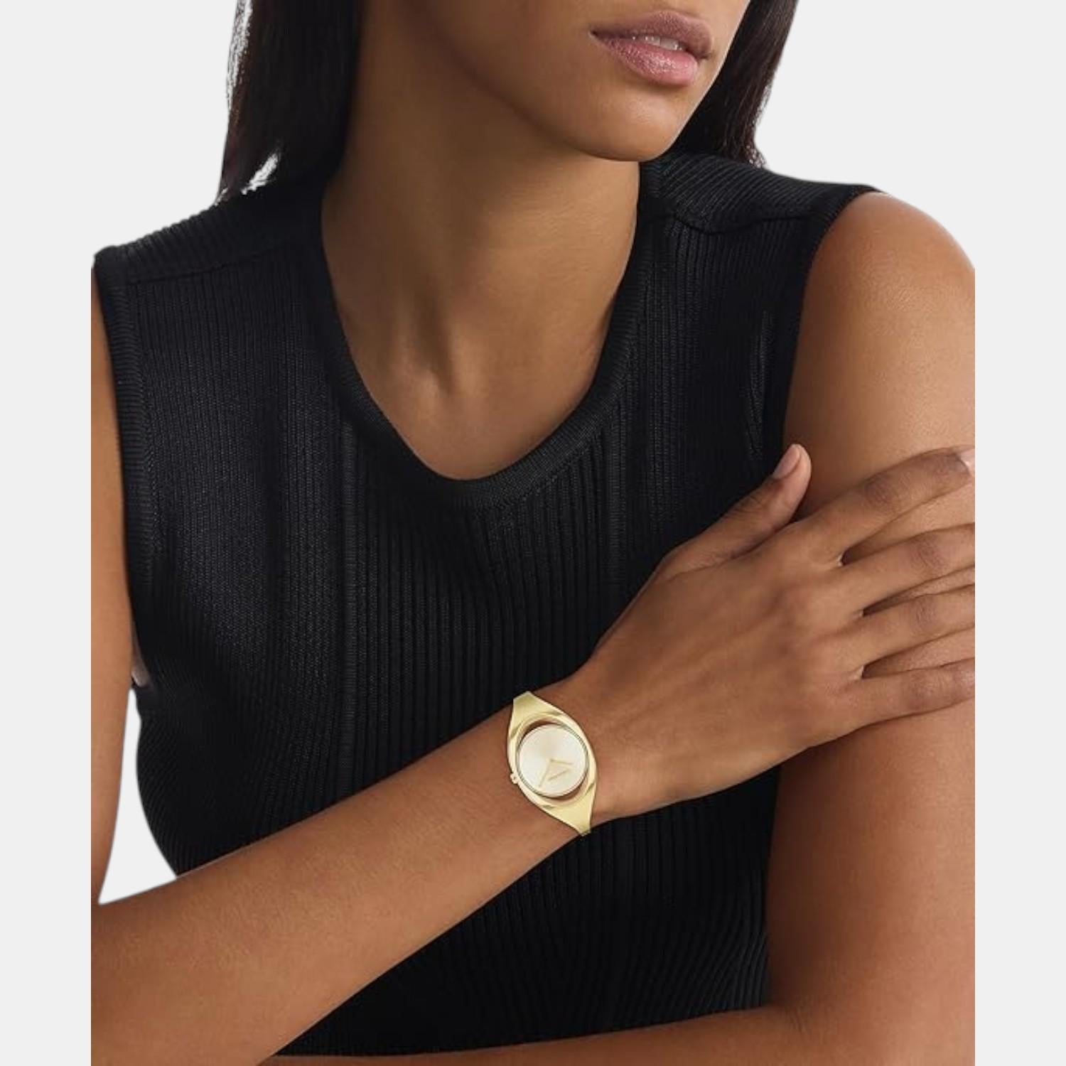 Calvin Klein Ck Elation Women Quartz Champagne Dial Analog Stainless Steel Watch 25200422 - view 4