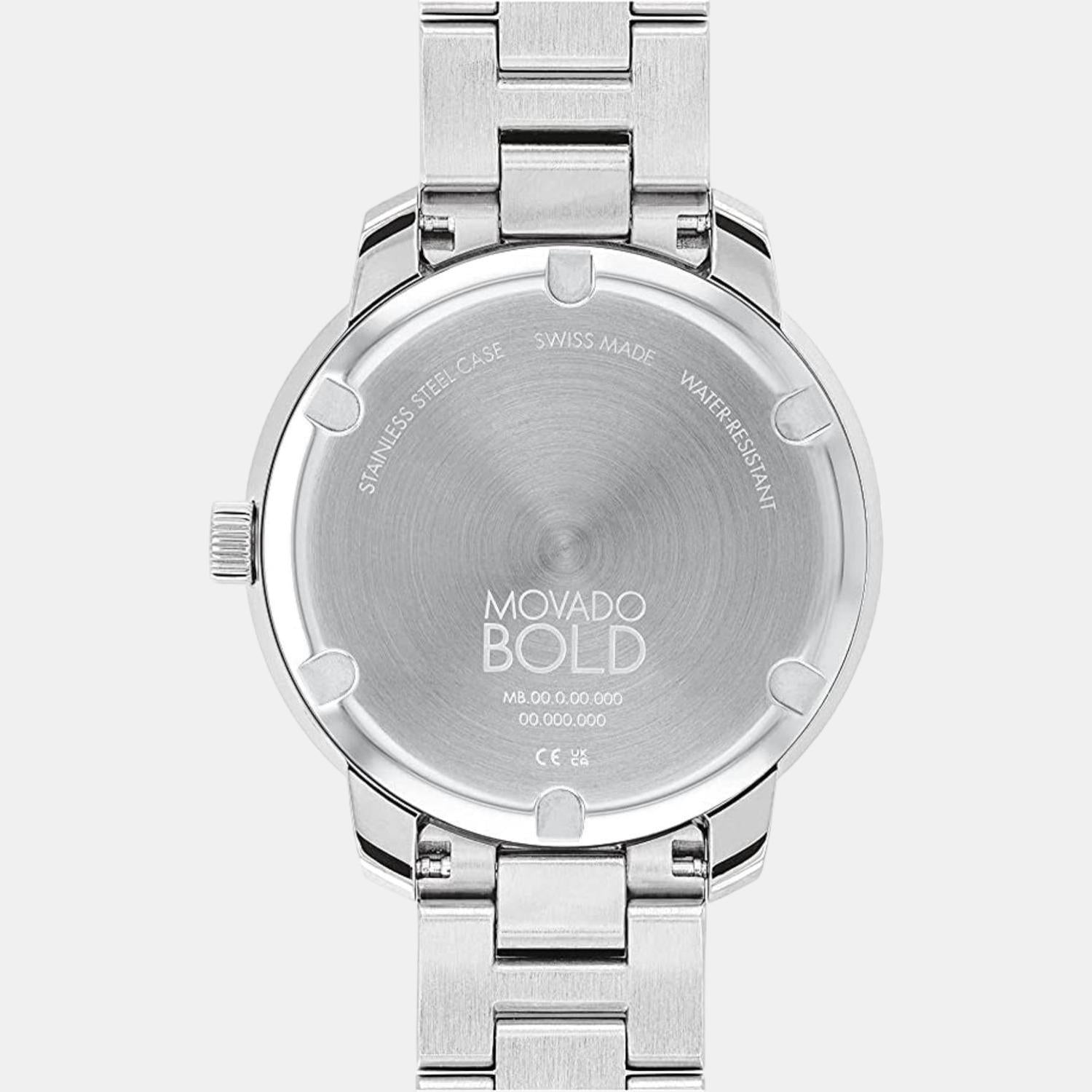 Movado Bold Verso Women Quartz Silver Dial Analog Stainless Steel Watch 3600870 - view 3