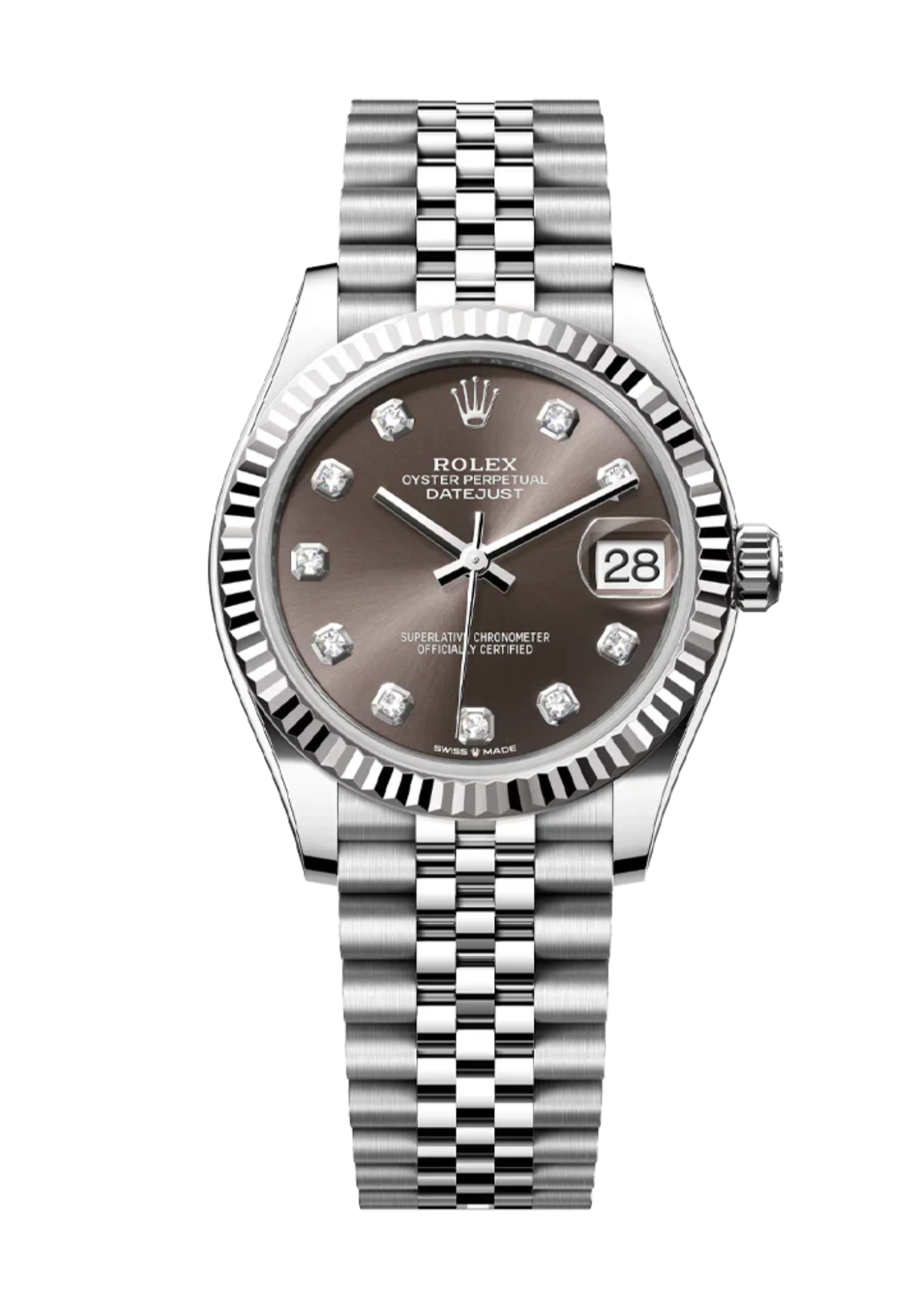 Cop Underdog Rolex Datejust 31mm Dark Grey With Diamonds Jubilee 278274