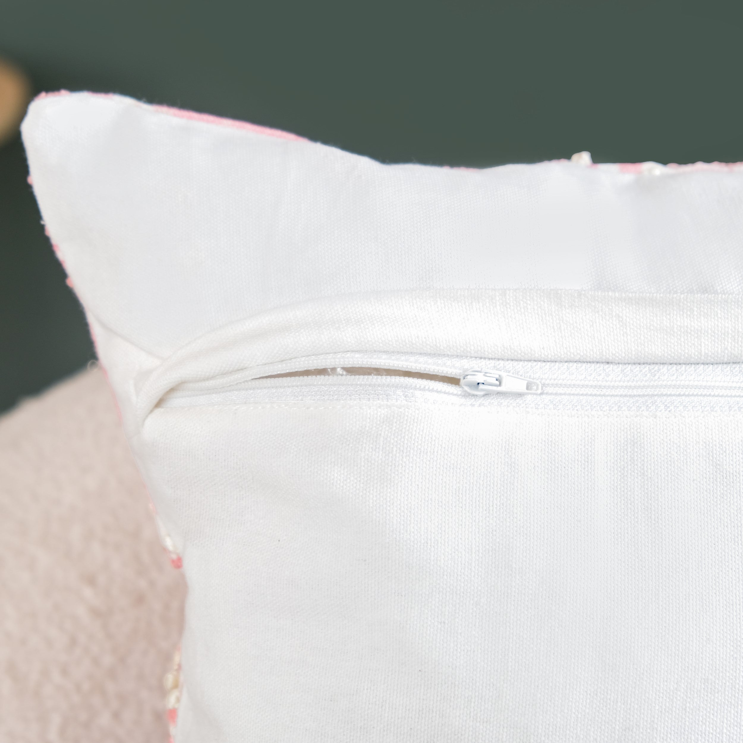 Nestasia Soft Pink Embroidered Couch Cushion Cover 40x40 cm - view 7