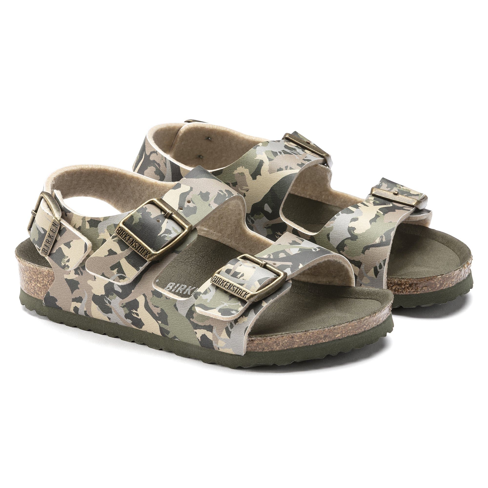 Birkenstock Milano Kids Birko-Flor – Green Green/Dino Camo Khaki - view 4
