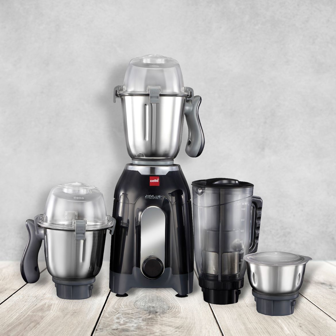 Cello Discovery Pro Juicer Mixer Grinder with 4 Jars, 750W