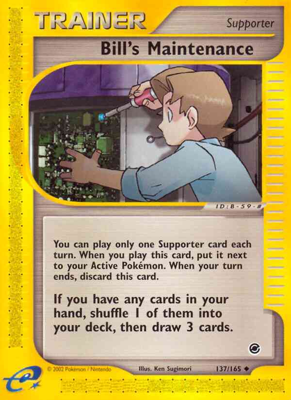 Uncommon ecard1-137 non-holo – Pokémon Bill's Maintenance - 137/165 - Uncommon [ecard1-137] [Non-Holo]