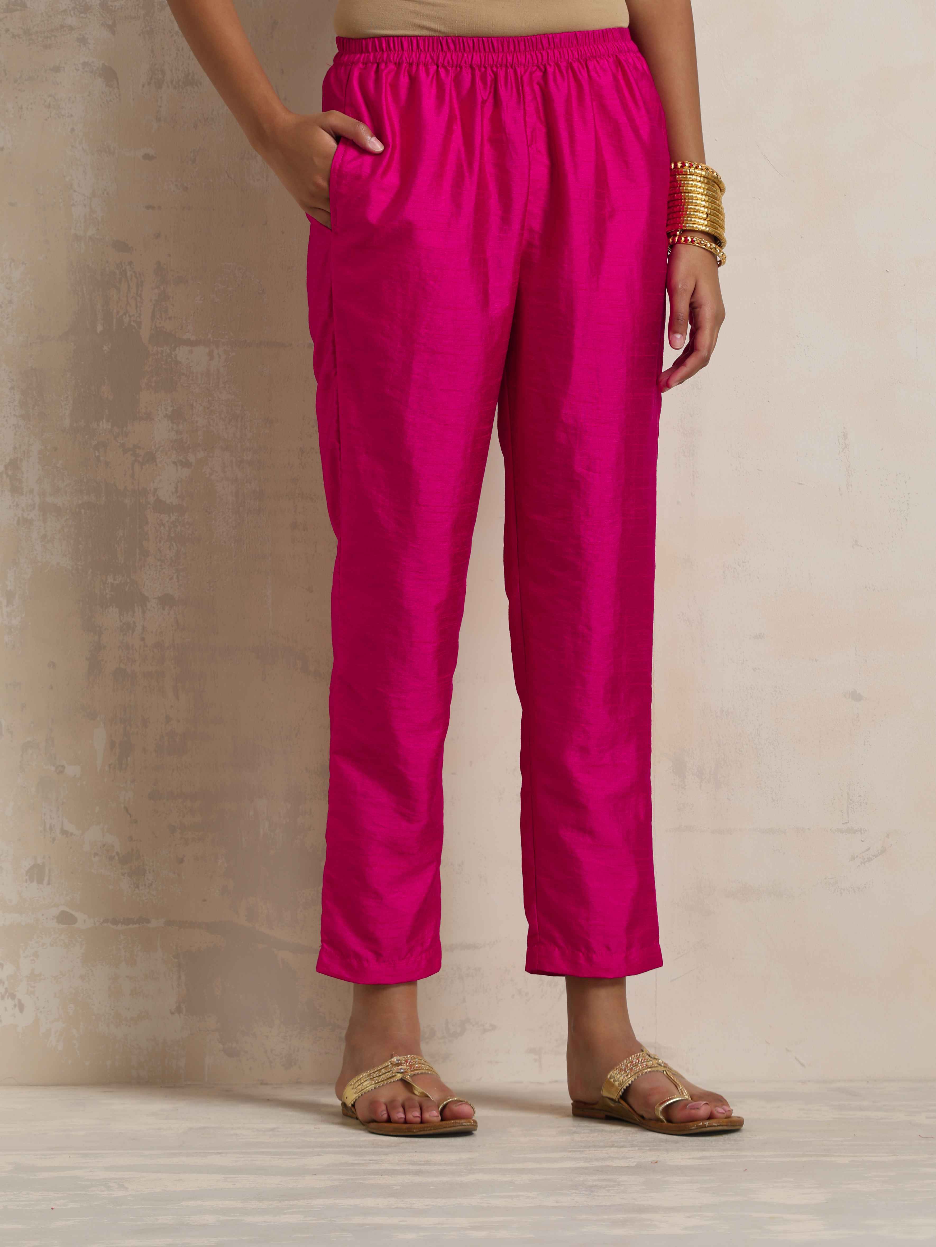 trueBrowns Pink Silk Co-ord Set - view 8