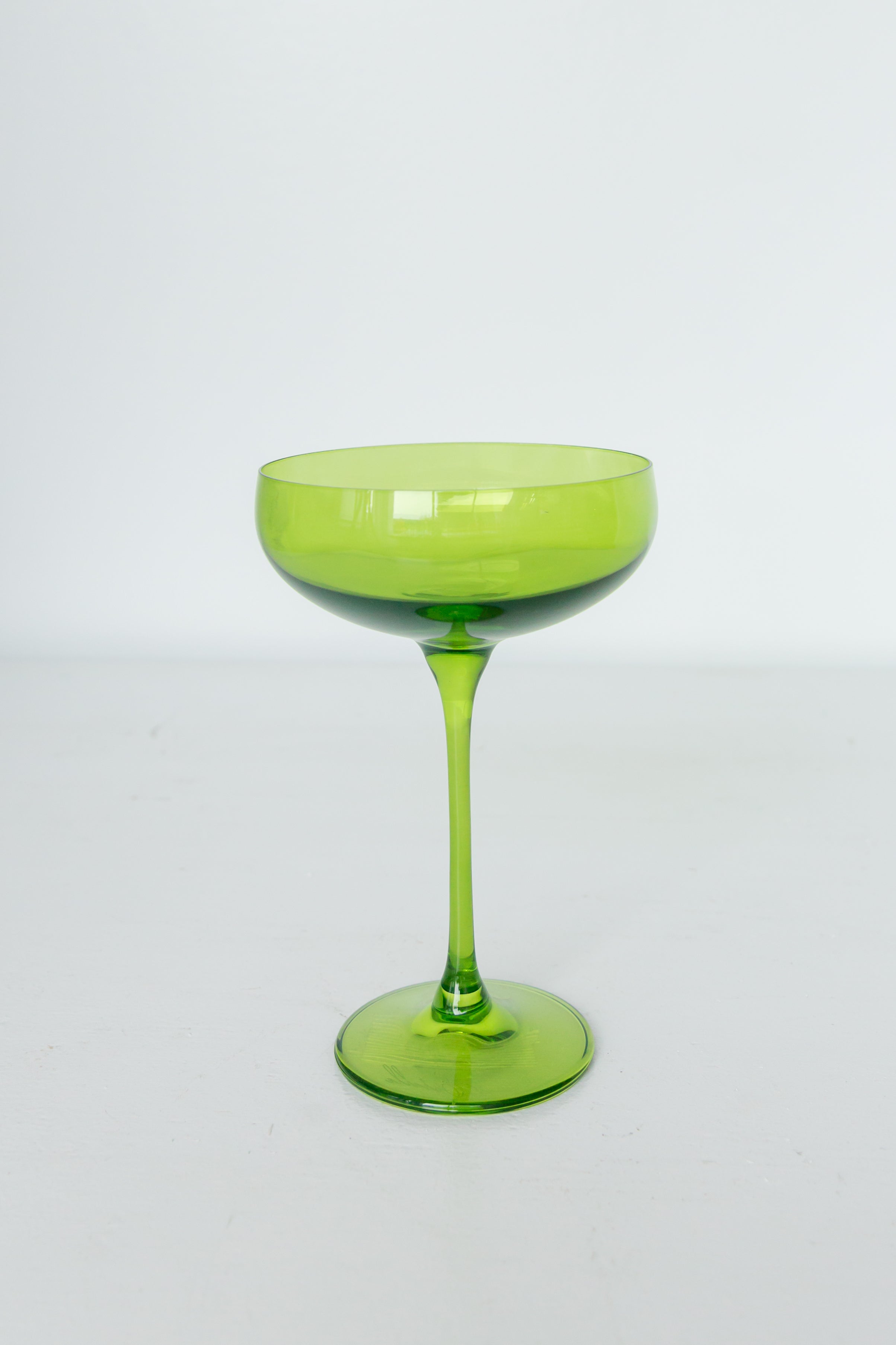 Estelle Colored Glass Estelle Colored Champagne Coupe Stemware - Set of 6 {Forest Green} - view 4