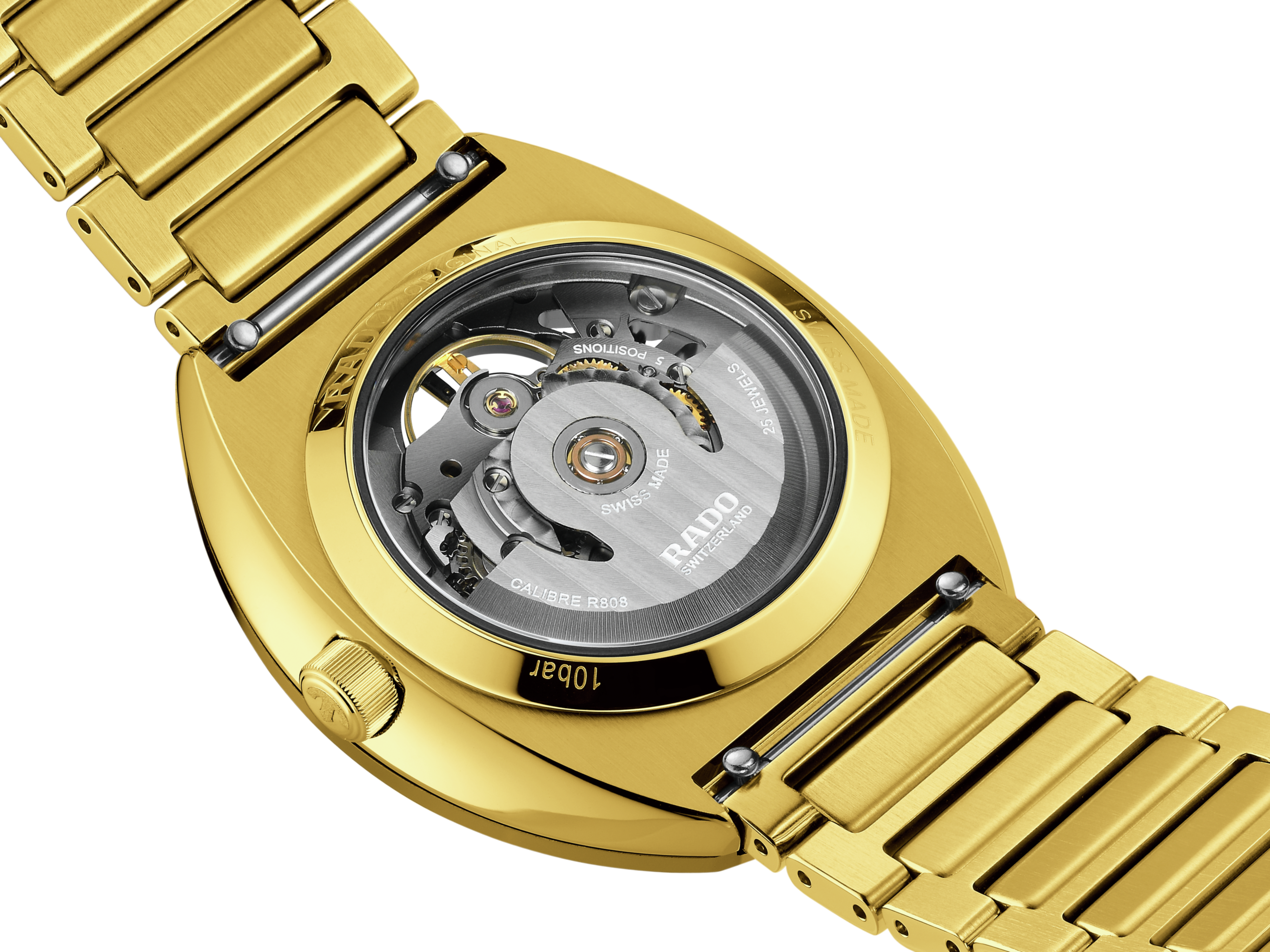 Rado DiaStar Original Skeleton Black, Yellow Dial Unisex 38mm - view 3