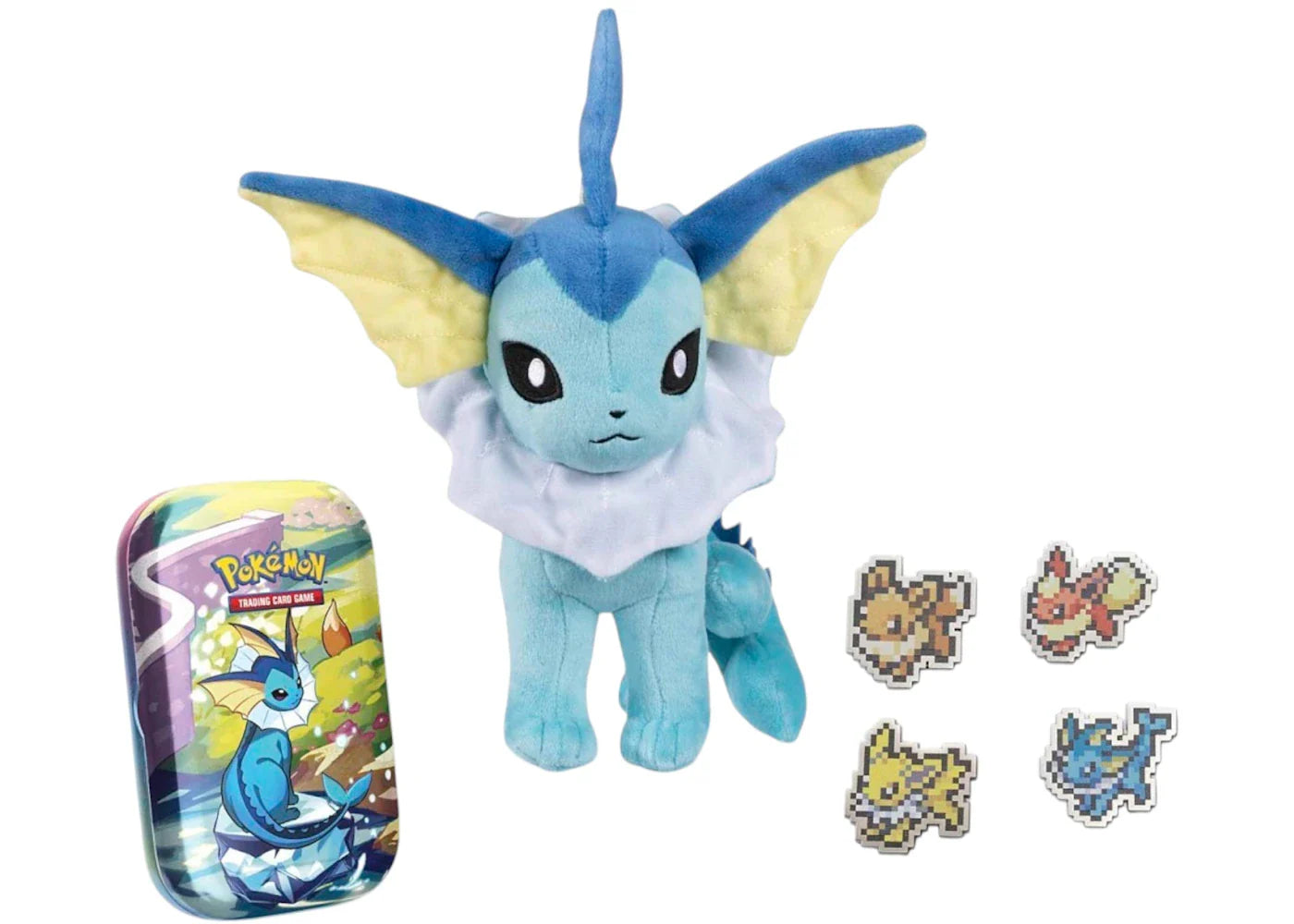 Scarlet violet prismatic – 2025 Pokémon Scarlet & Violet Prismatic Evolutions Vaporeon Plush, Pixel Pins & TCG Mini Tin Bundle