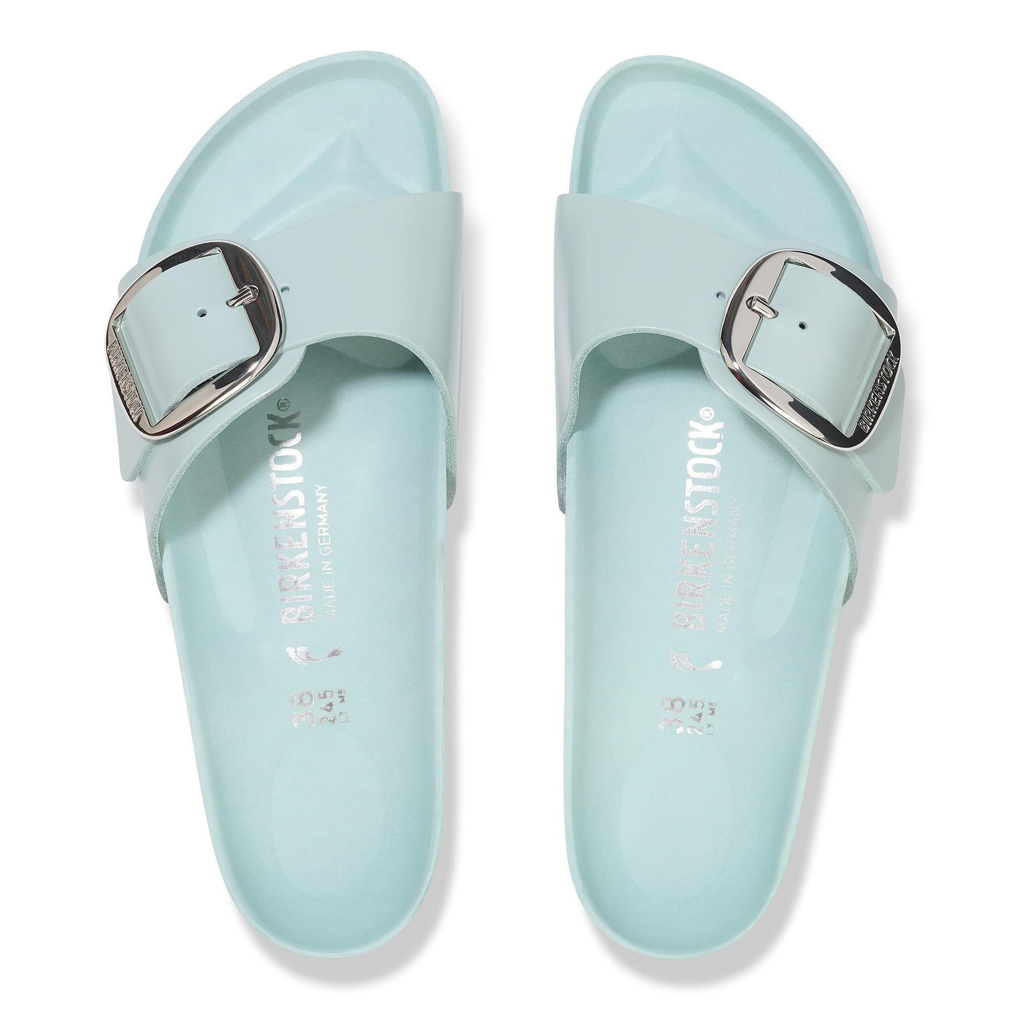 Birkenstock Madrid Big Buckle Natural Leather Patent - view 2