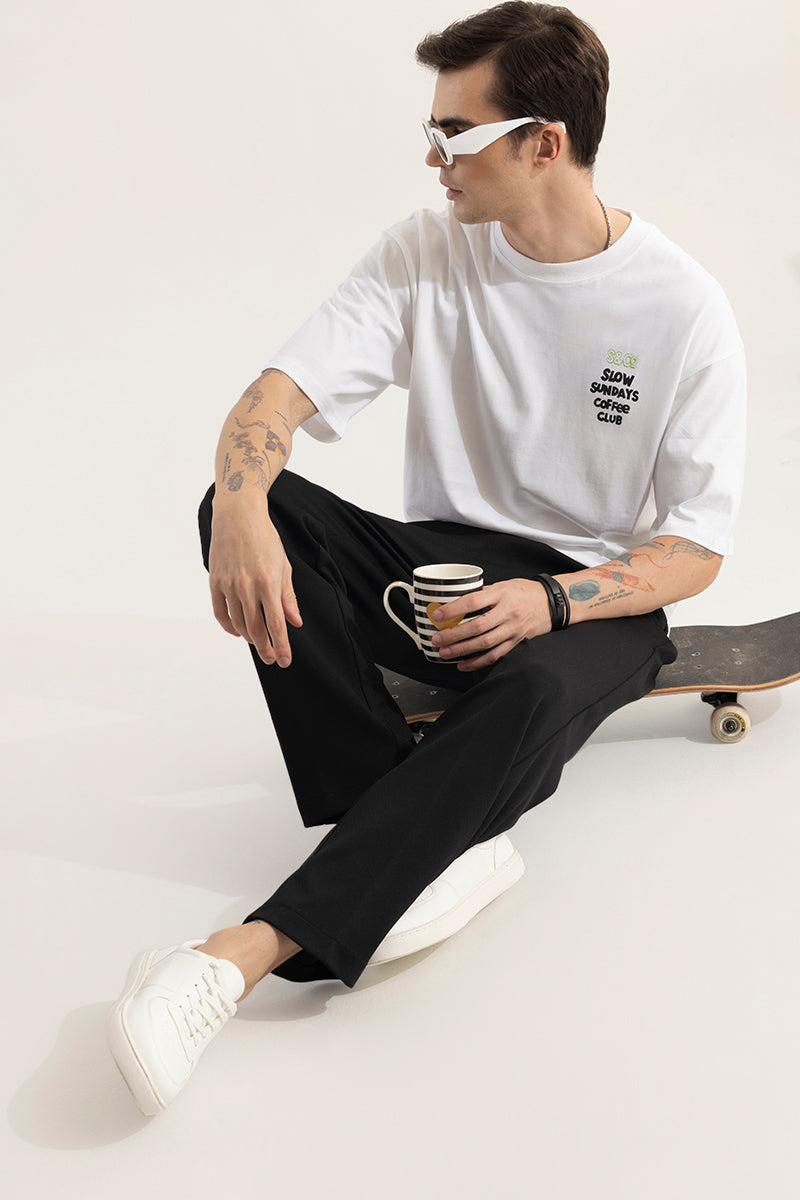 SNITCH Slow Sundays White Oversized T-Shirt - view 3