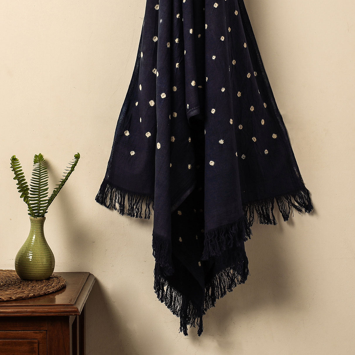 KACHCHH JI CHHAAP Blue - Bandhani Tie-Dye Handloom Cotton Towel - view 2