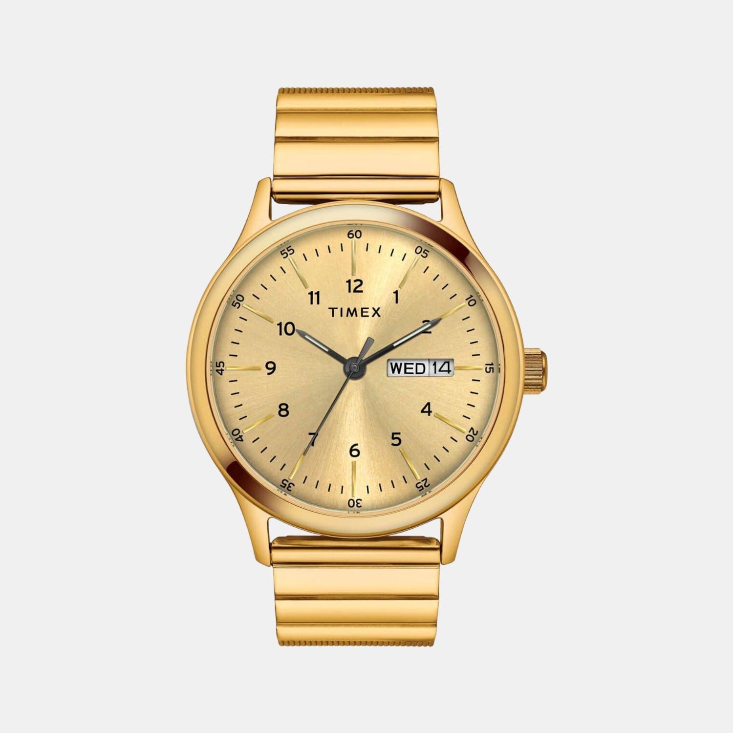Timex Fashion Men Quartz Gold Dial Analog Brass Watch TWEG19706
