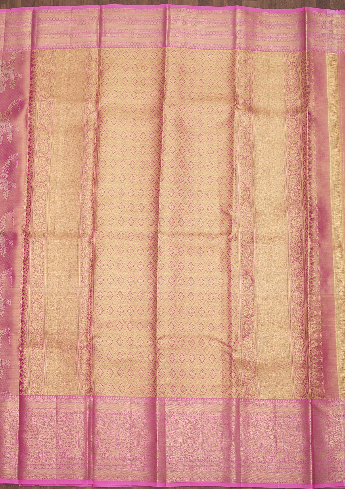 Koskii Pink Zariwork Pure Silk Saree – Women's - view 4