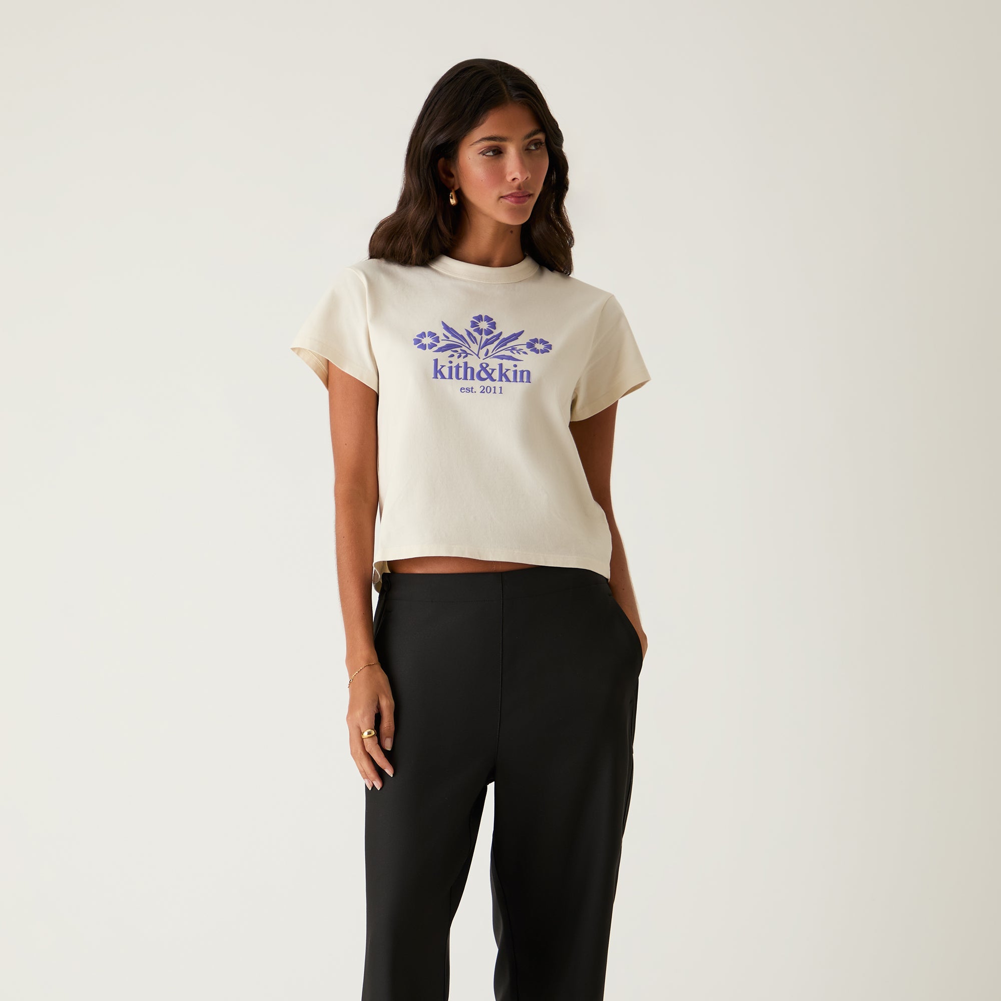 Kith Women Mulberry Kith & Kin Bellflower Vintage Tee - Muslin - view 2
