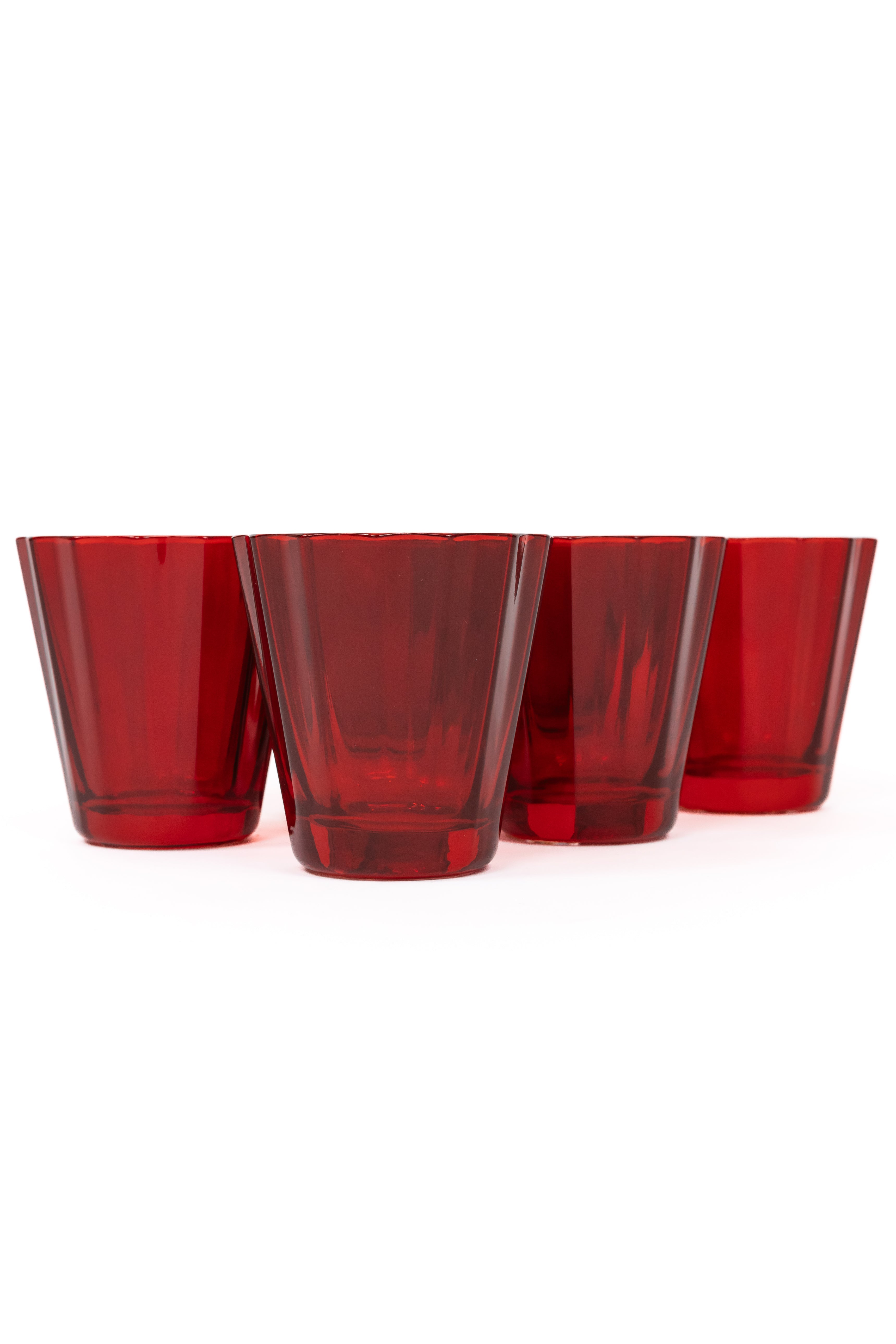 Estelle Colored Glass Estelle Colored Sunday Low Balls - Set of 6 {Red} - view 5