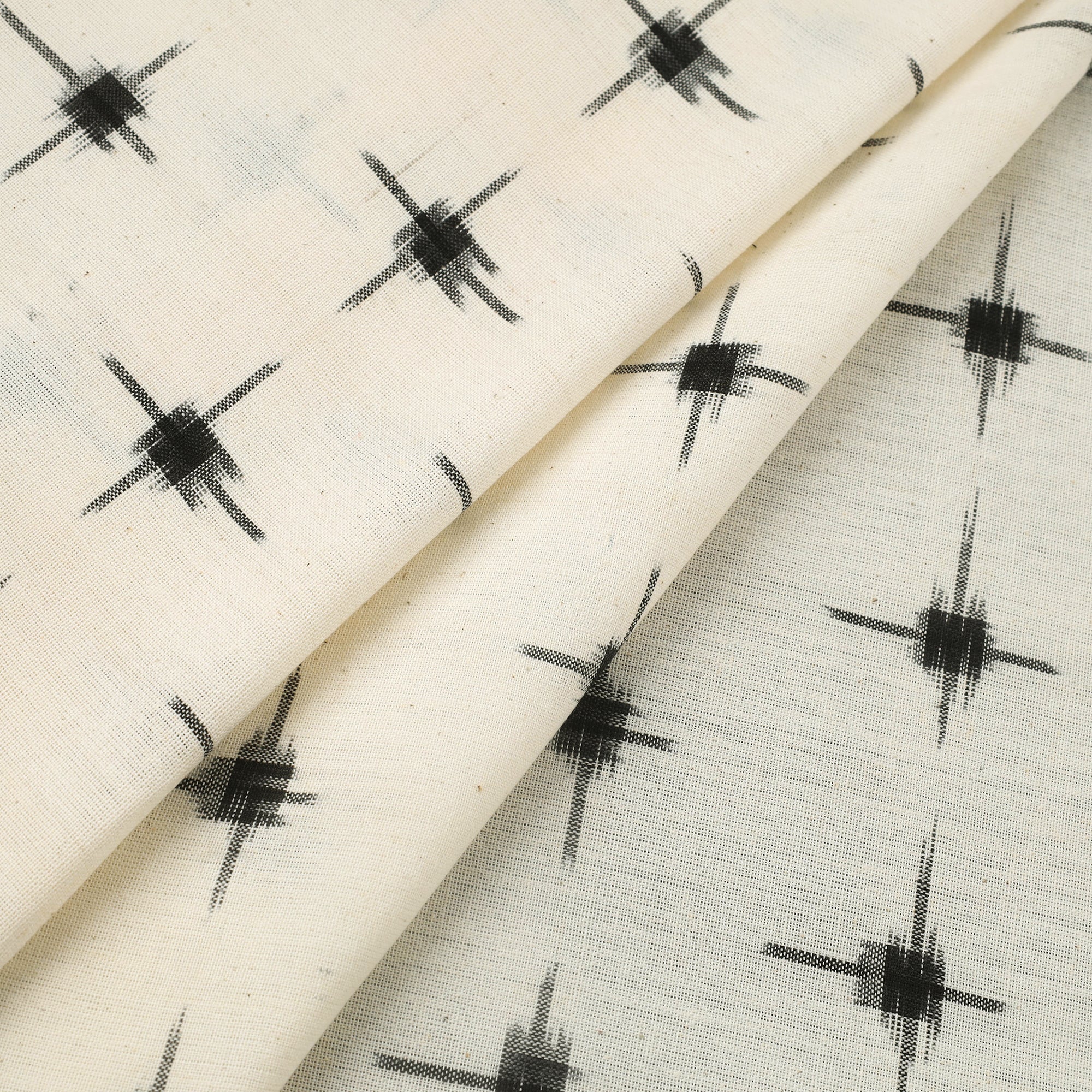SOUTH KARGHA Beige - Handloom Cotton Pochampally Double Ikat Fabric 04 - view 2