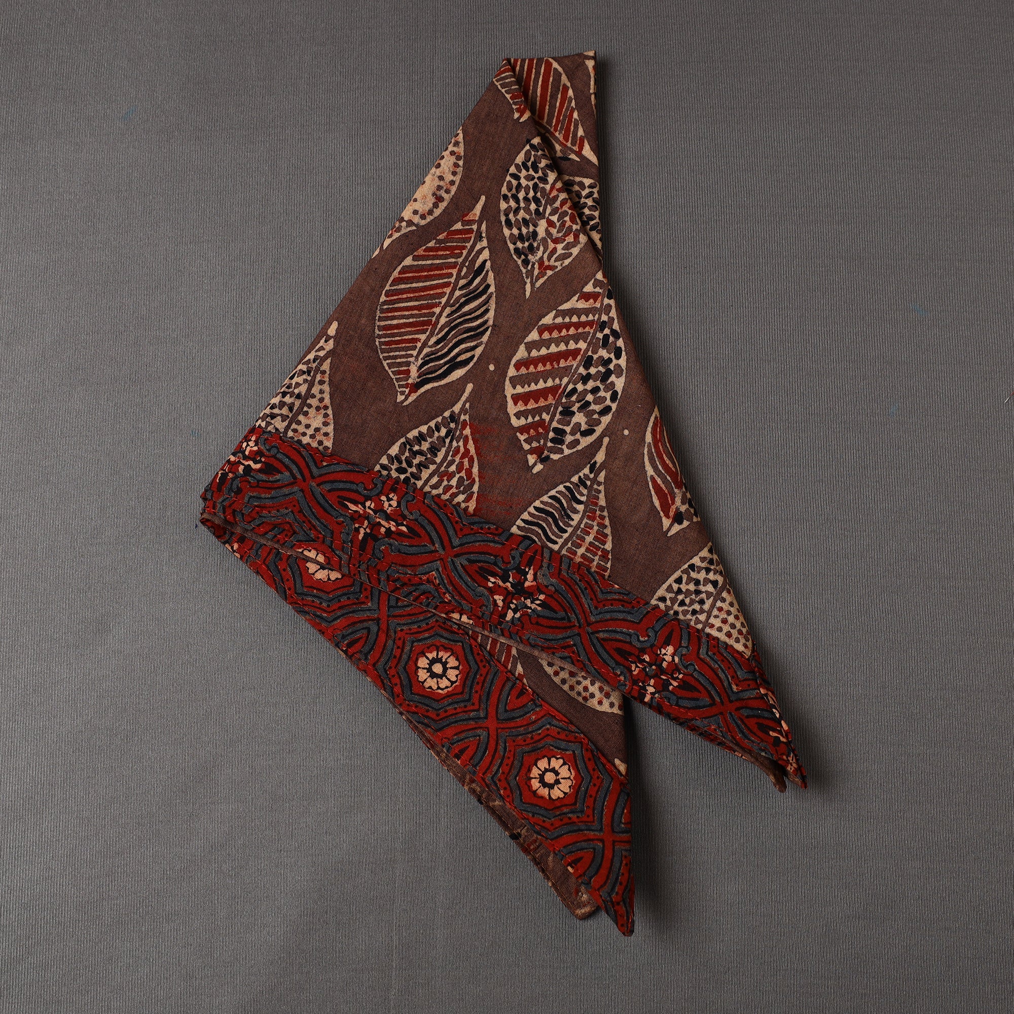 NOORI BAZAR Ajrakh Block Printed Cotton Bandana