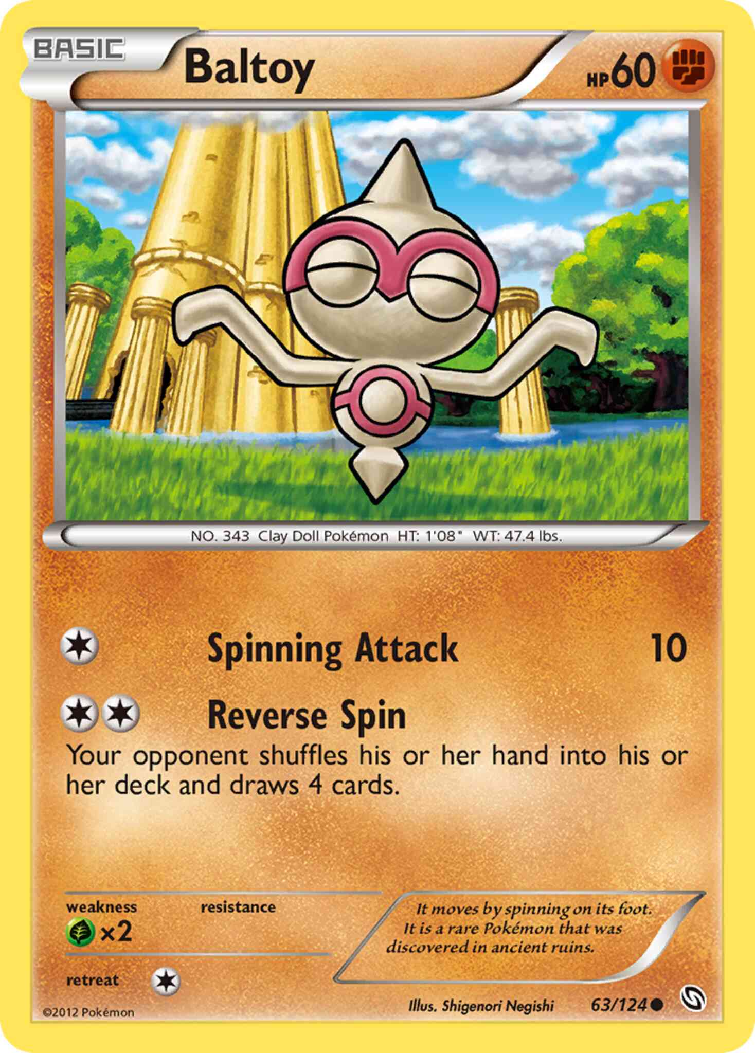 Common bw6-63 non-holo – Pokémon Baltoy - 63/124 - Common [bw6-63] [Non-Holo]