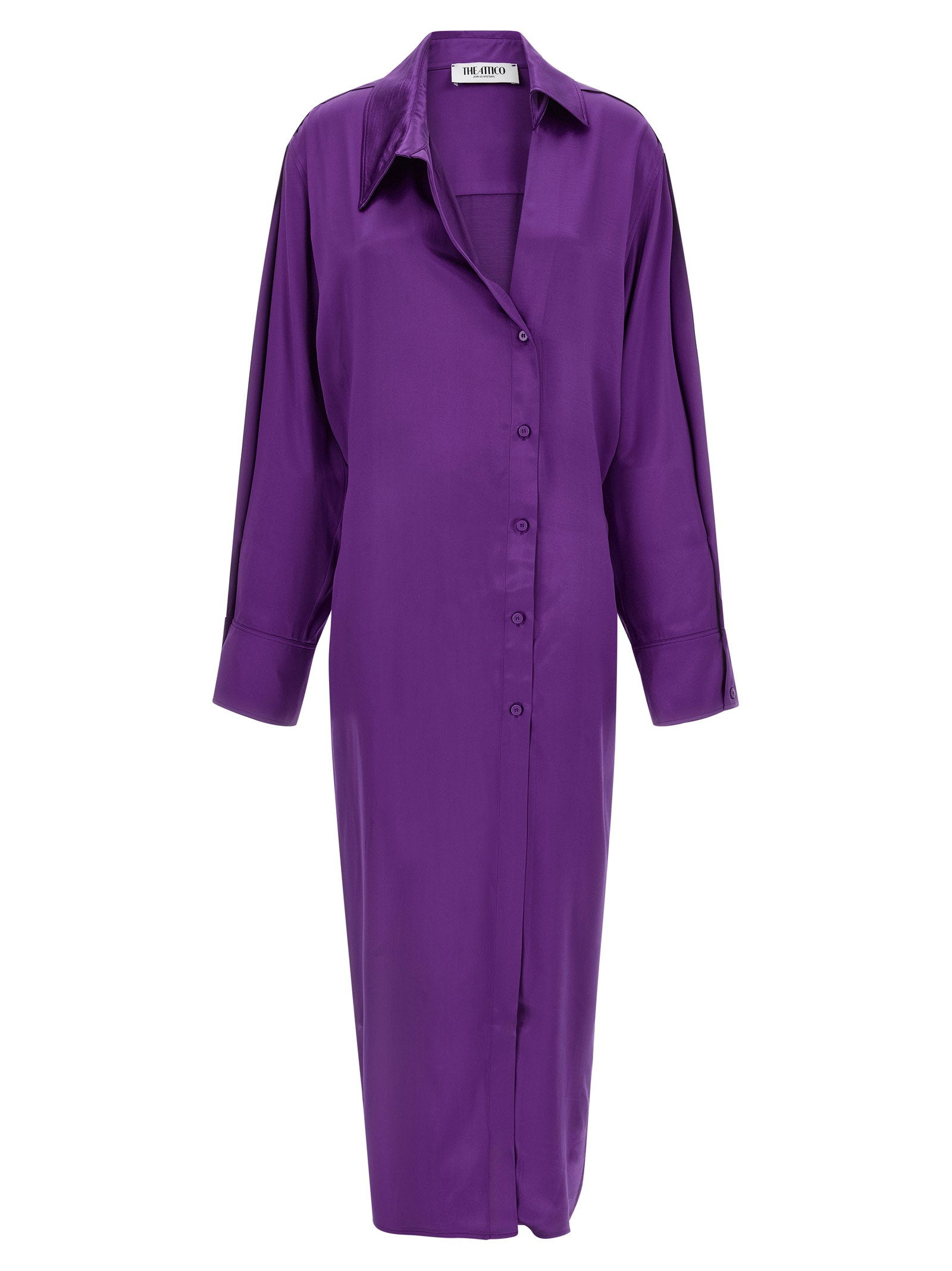 The Attico Chemisier Dress – 55% rayon, 45% viscose